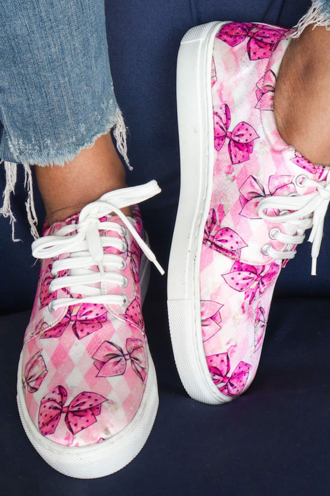 La Fiza Bow On Bow Sneakers