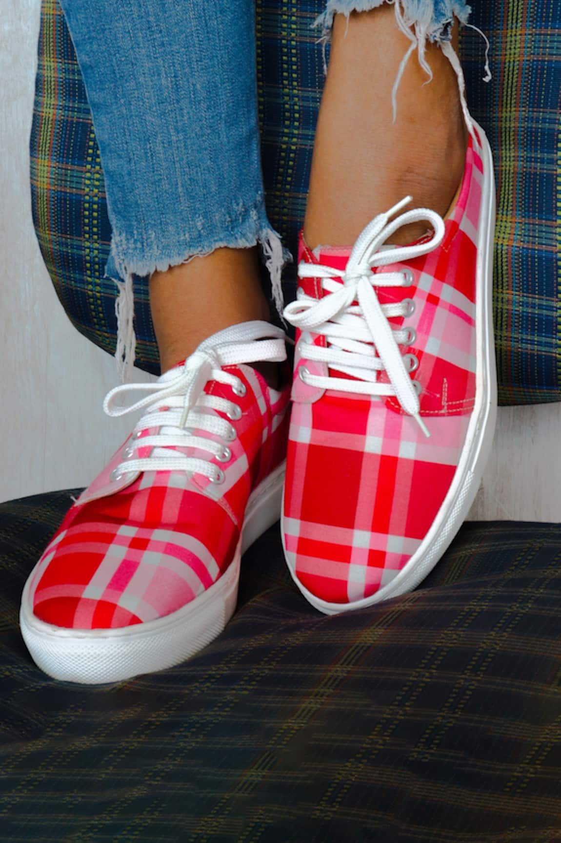 La Fiza Misty Tartan Sneakers