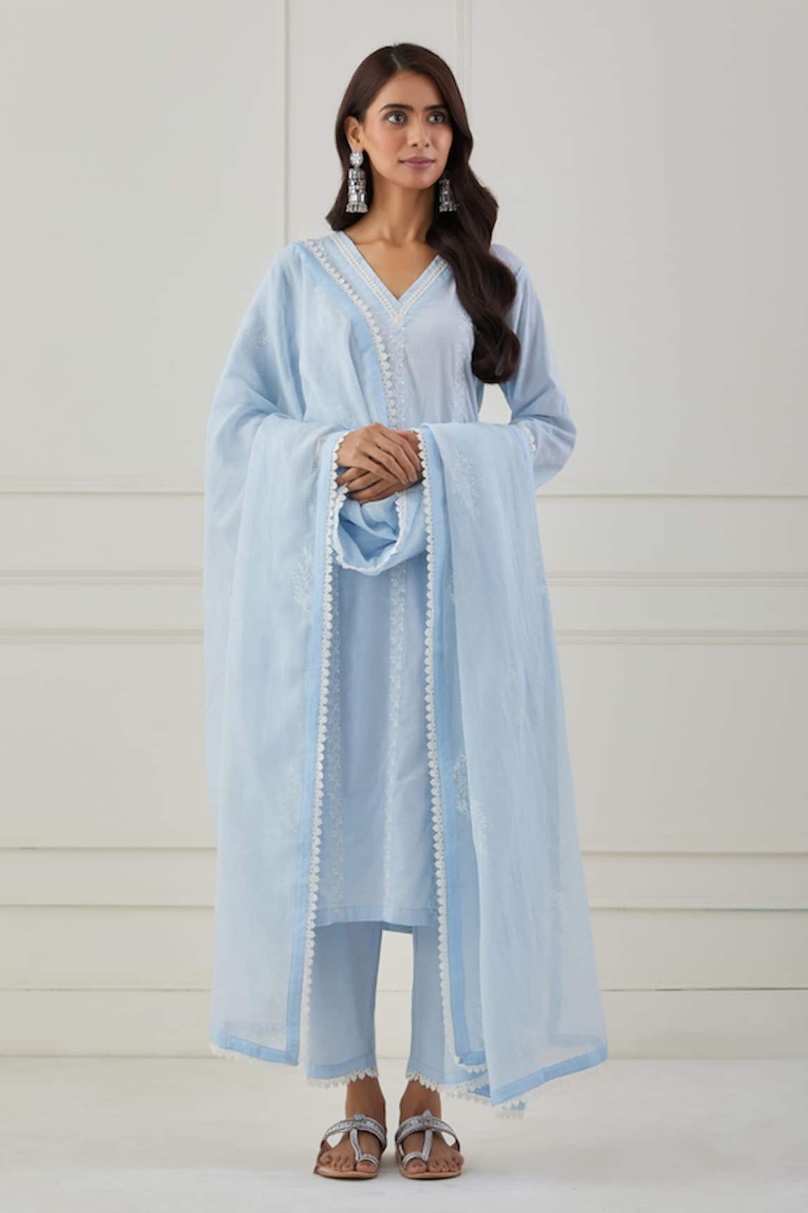 Priya Chaudhary Cotton Embroidered Kurta Set 