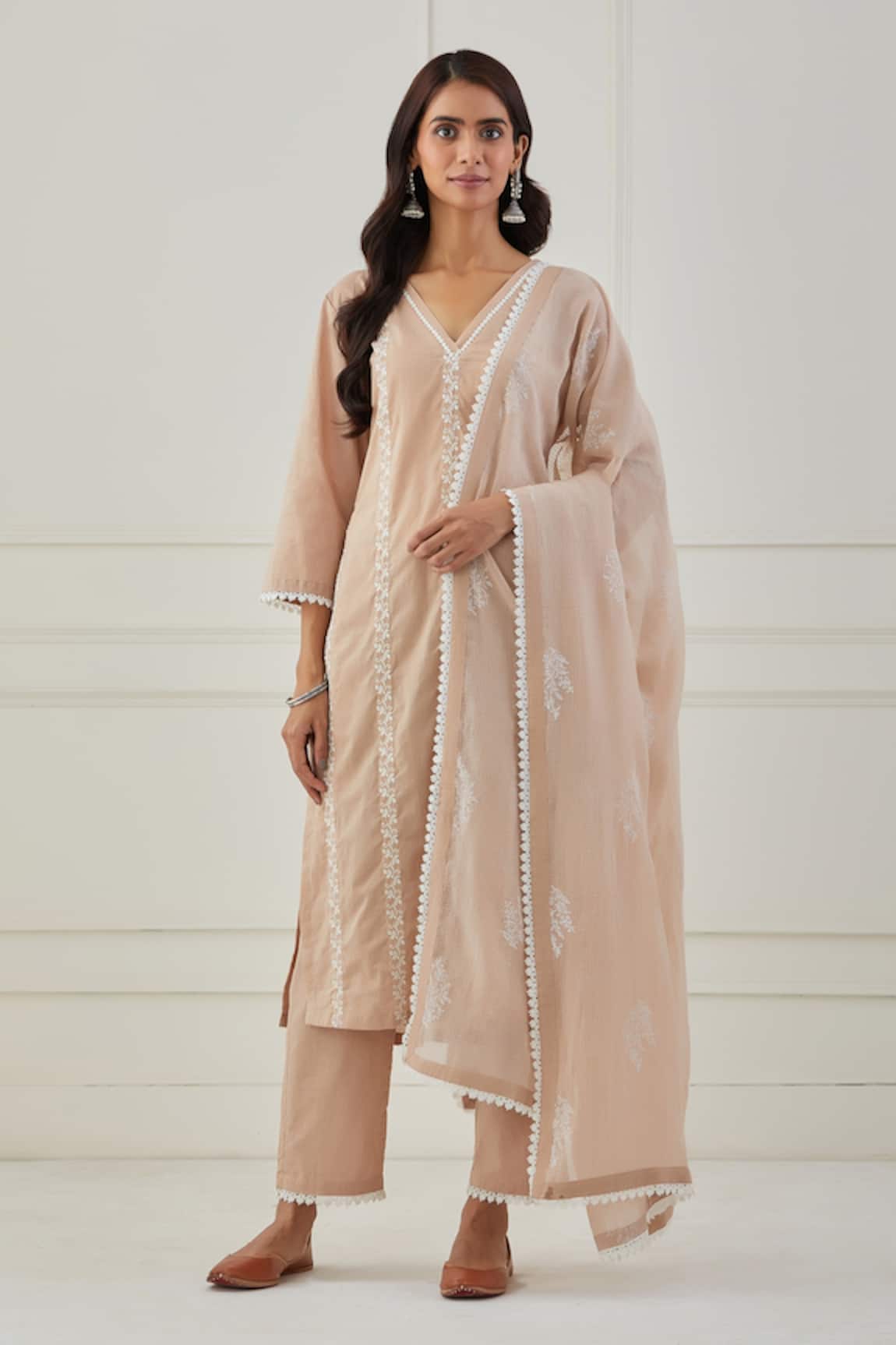 Priya Chaudhary Cotton Embroidered Kurta Set 