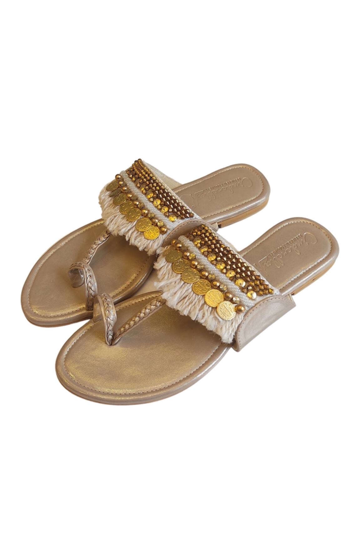 Cinderella By Heena Yusuf Embroidered Kolhapuri Flats