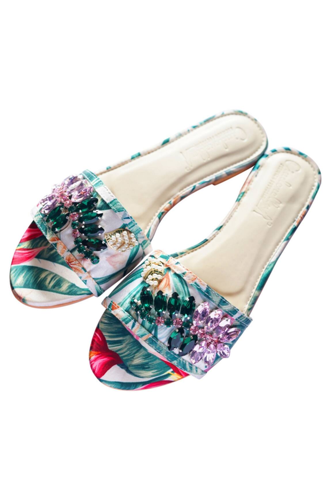 Cinderella By Heena Yusuf Marina Embroidered Flats 