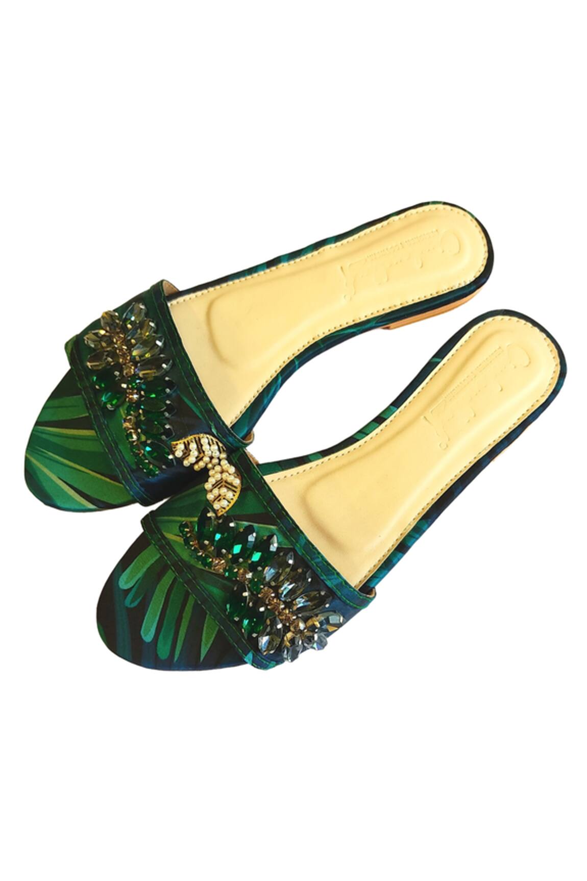 Cinderella By Heena Yusuf Baali Embroidered Flats 