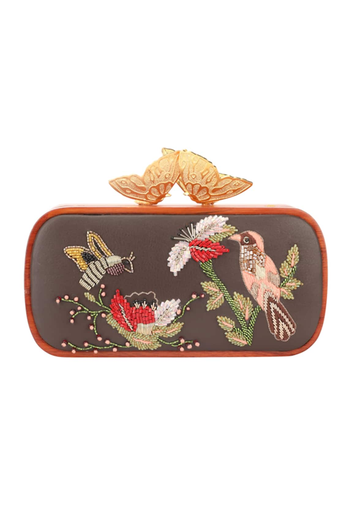 Duetluxury Embroidered Oblong Clutch