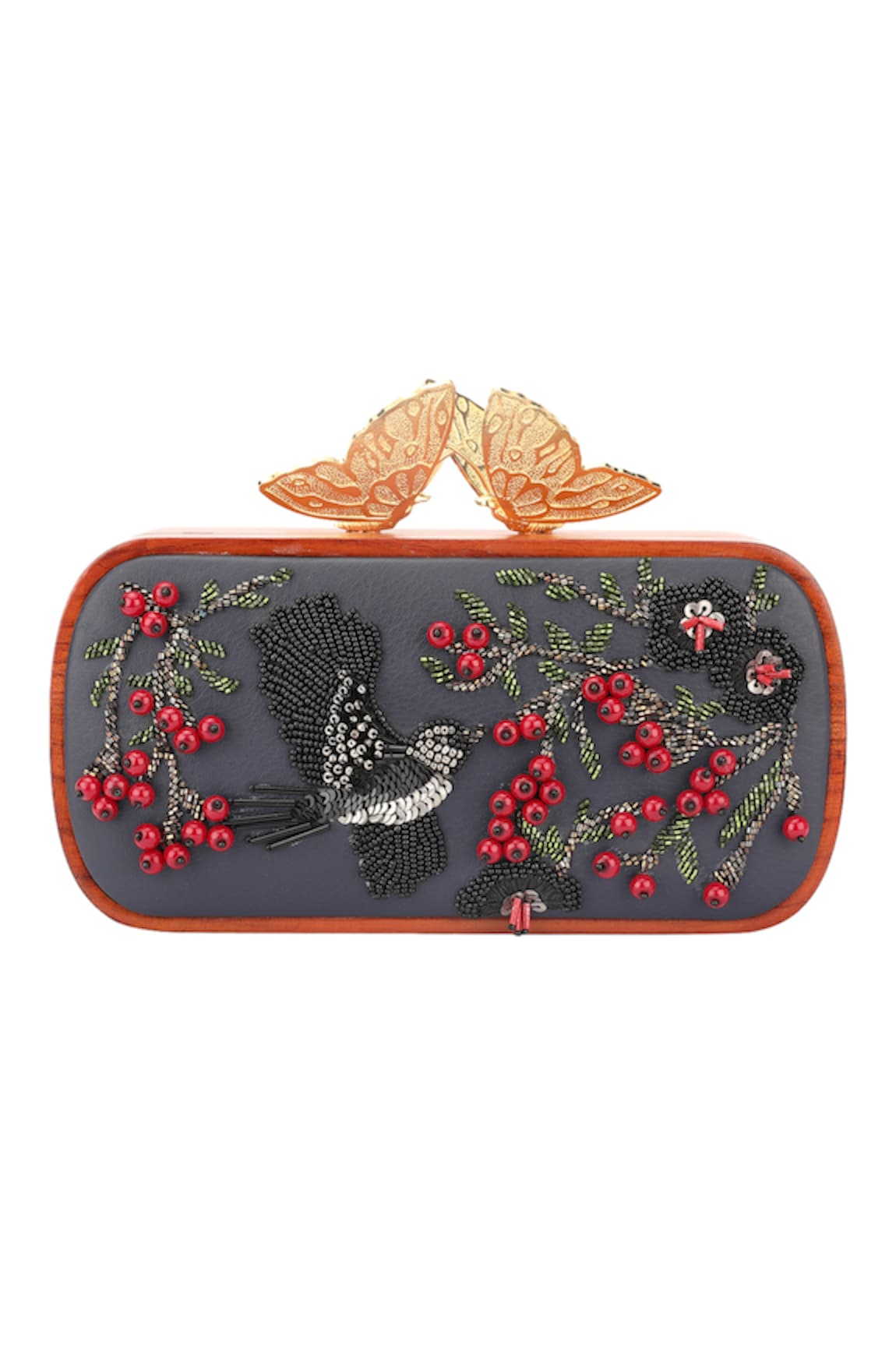 Duetluxury Embroidered Oblong Clutch