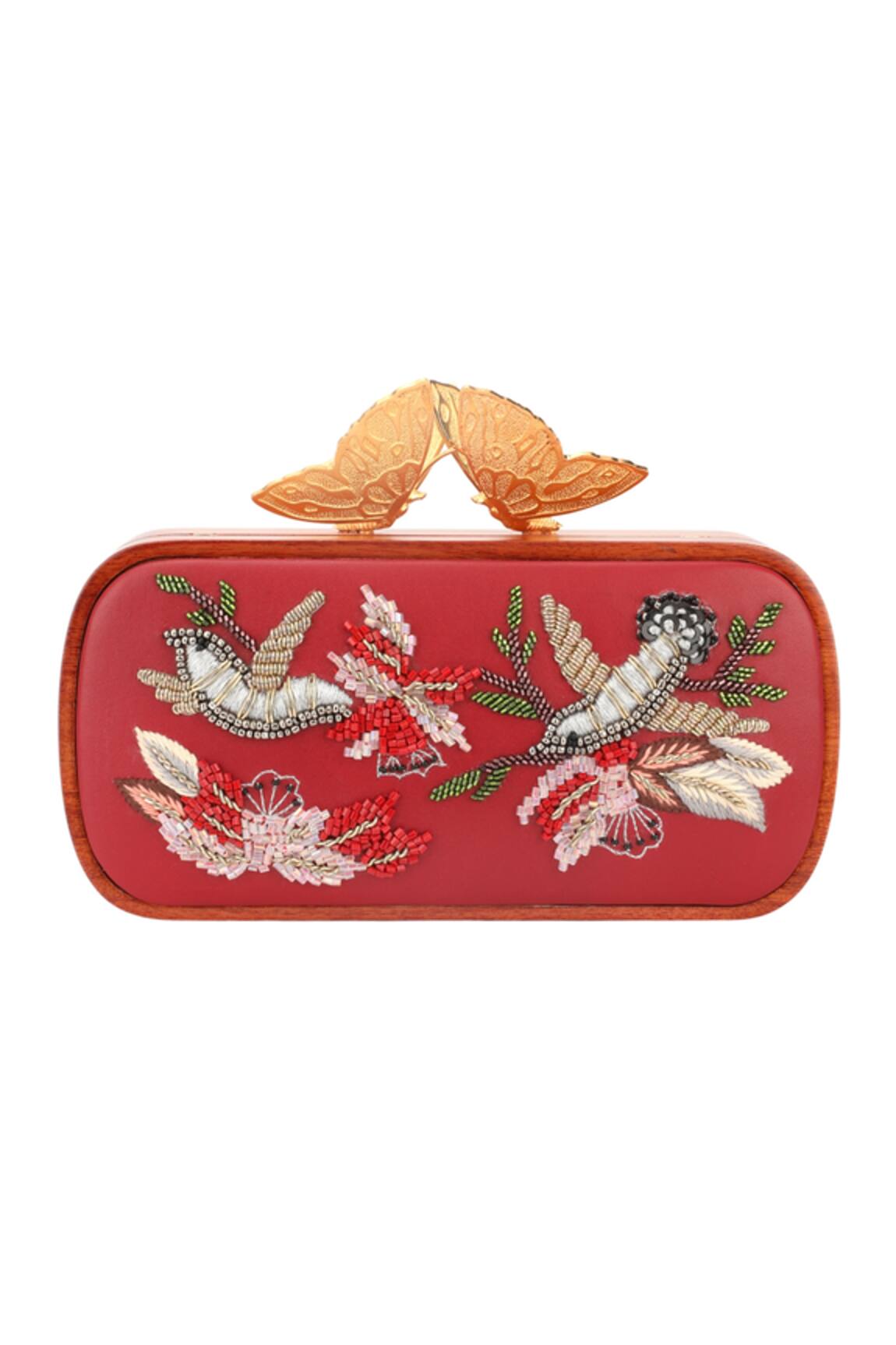 Duetluxury Embroidered Oblong Clutch