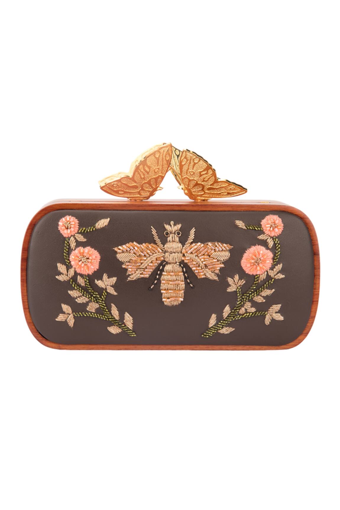 Duetluxury Embroidered Oblong Clutch