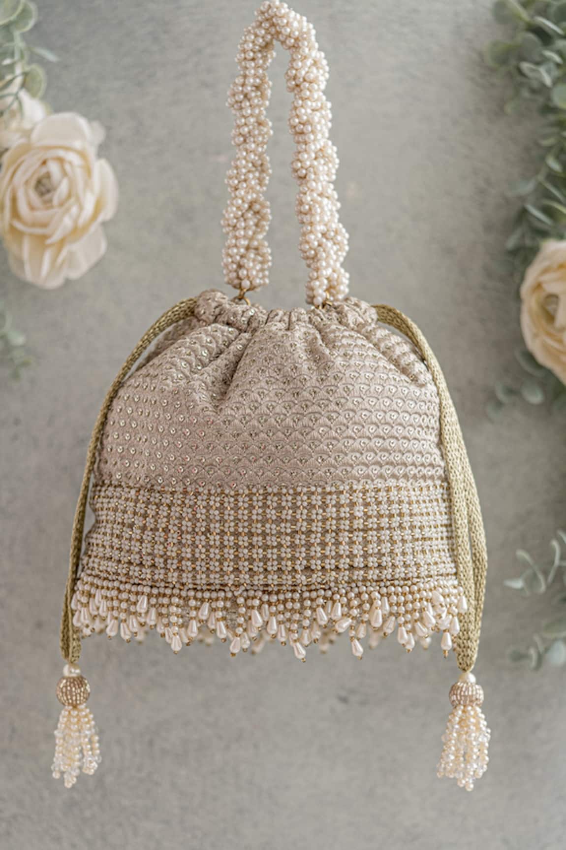 Amyra Embroidered Bucket Bag