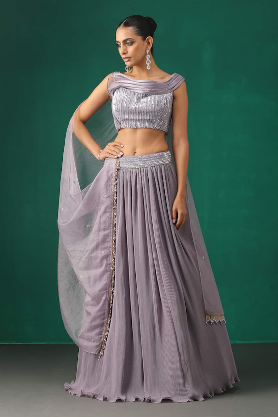Minaki Sequin Embellished Lehenga Set 