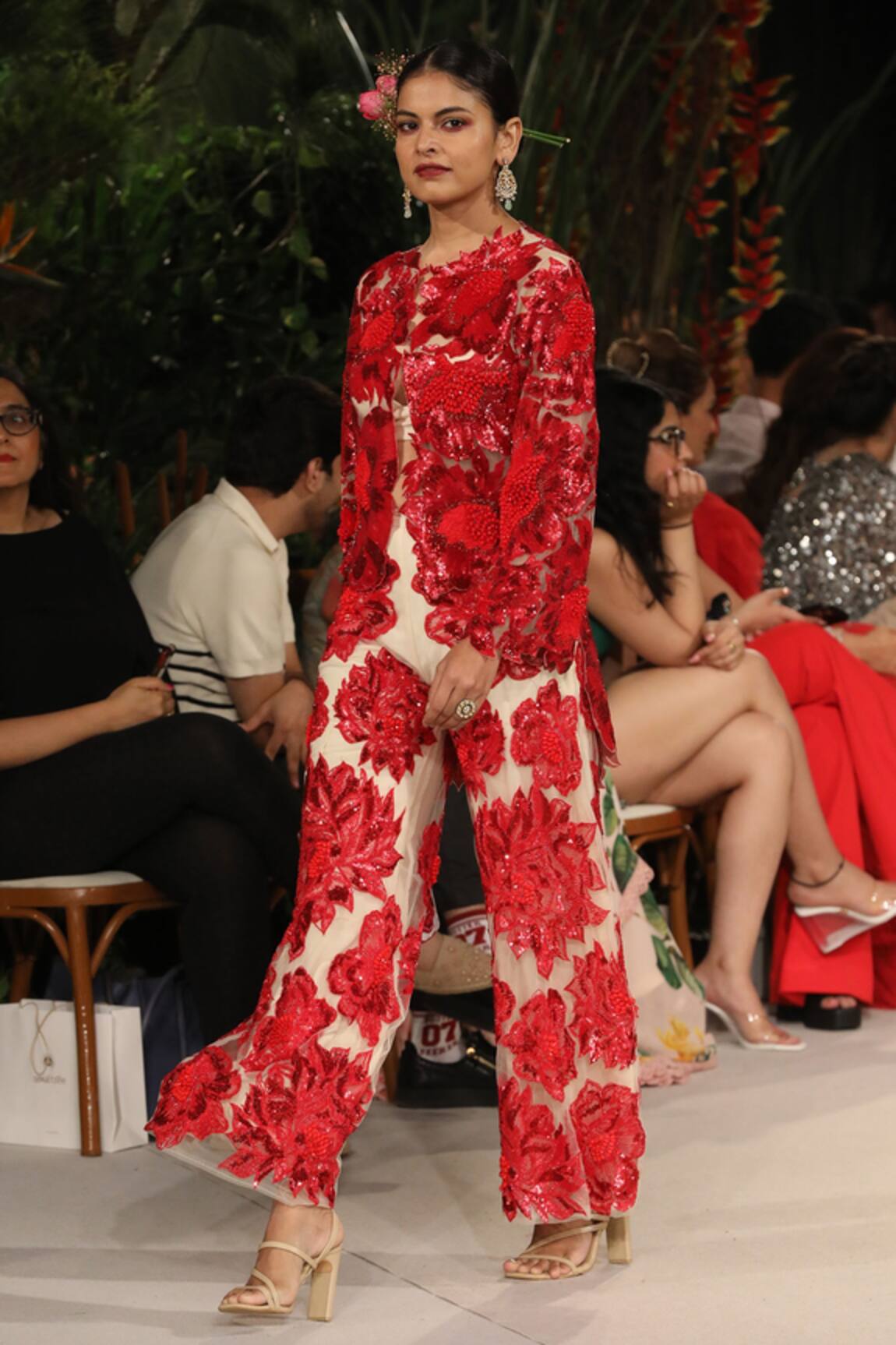 Varun Bahl Tulle Embroidered Jacket & Pant Set 