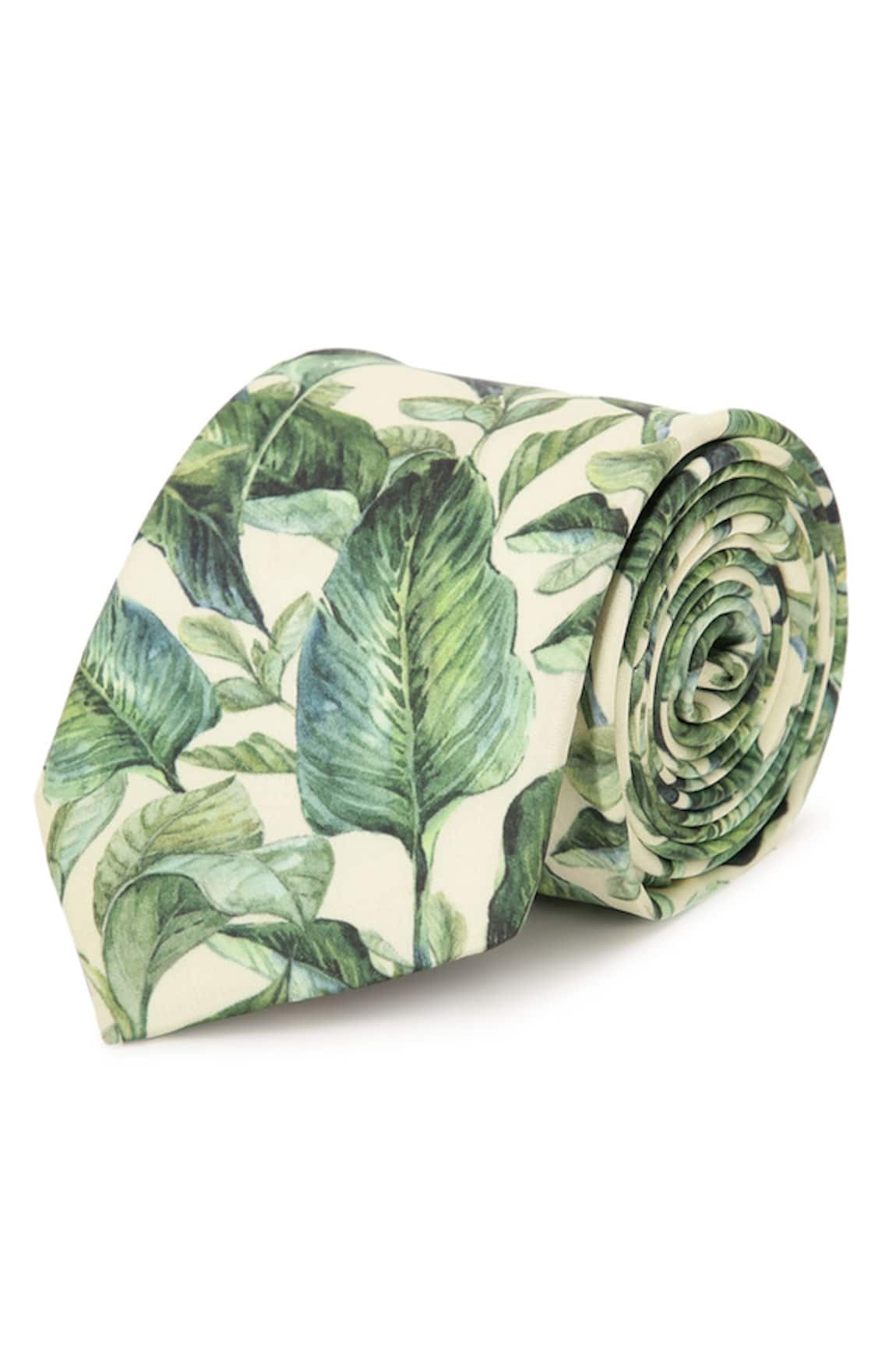 Tossido Leaf Print Tie