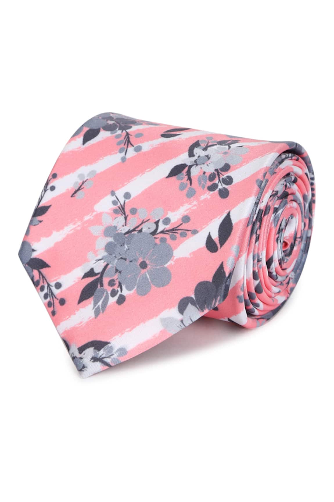 Tossido Floral & Stripe Print Tie
