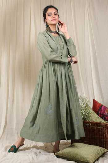 Rhua Stripe Pattern Jacket With Tunic 