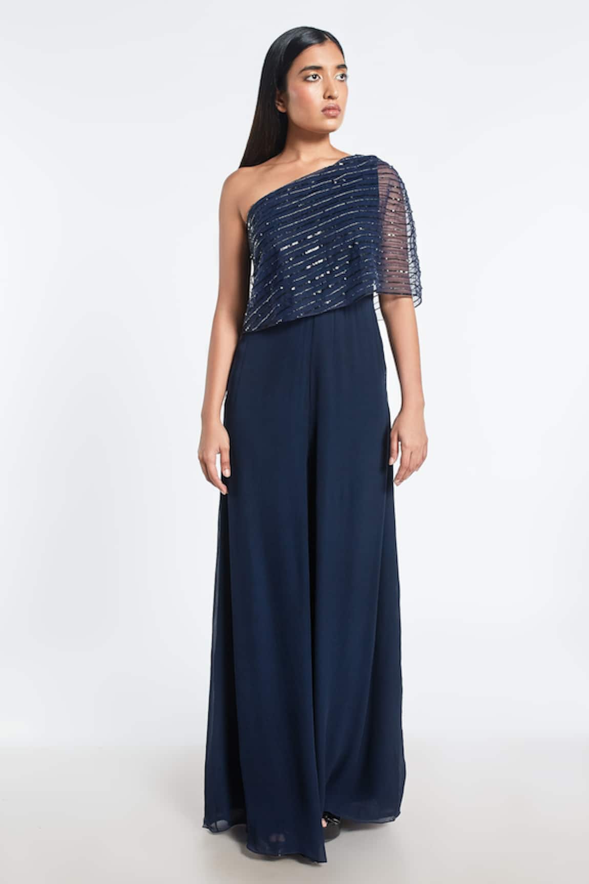 Shivani Awasty One Shoulder Embroidered Jumpsuit