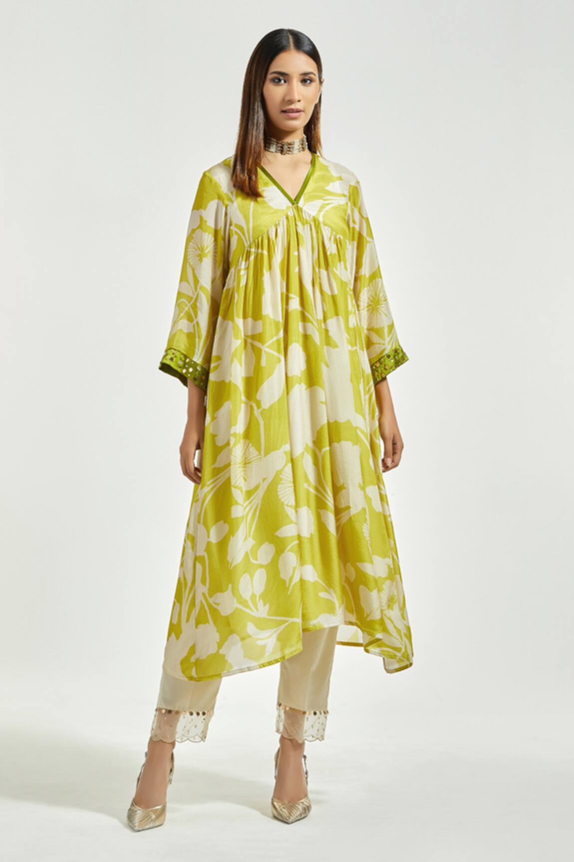 Anantaa by Roohi Floral Print Flared Kurta