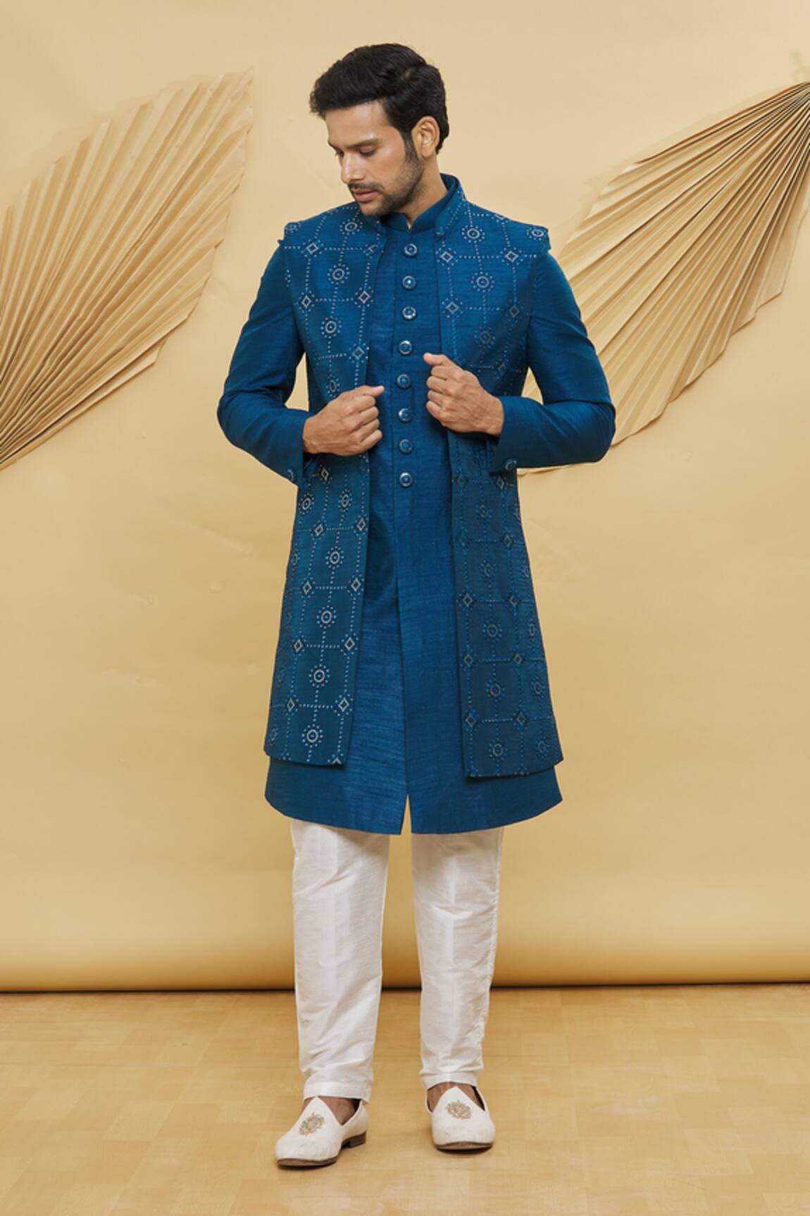 Khwaab by Sanjana Lakhani Embroidered Bundi & Kurta Set