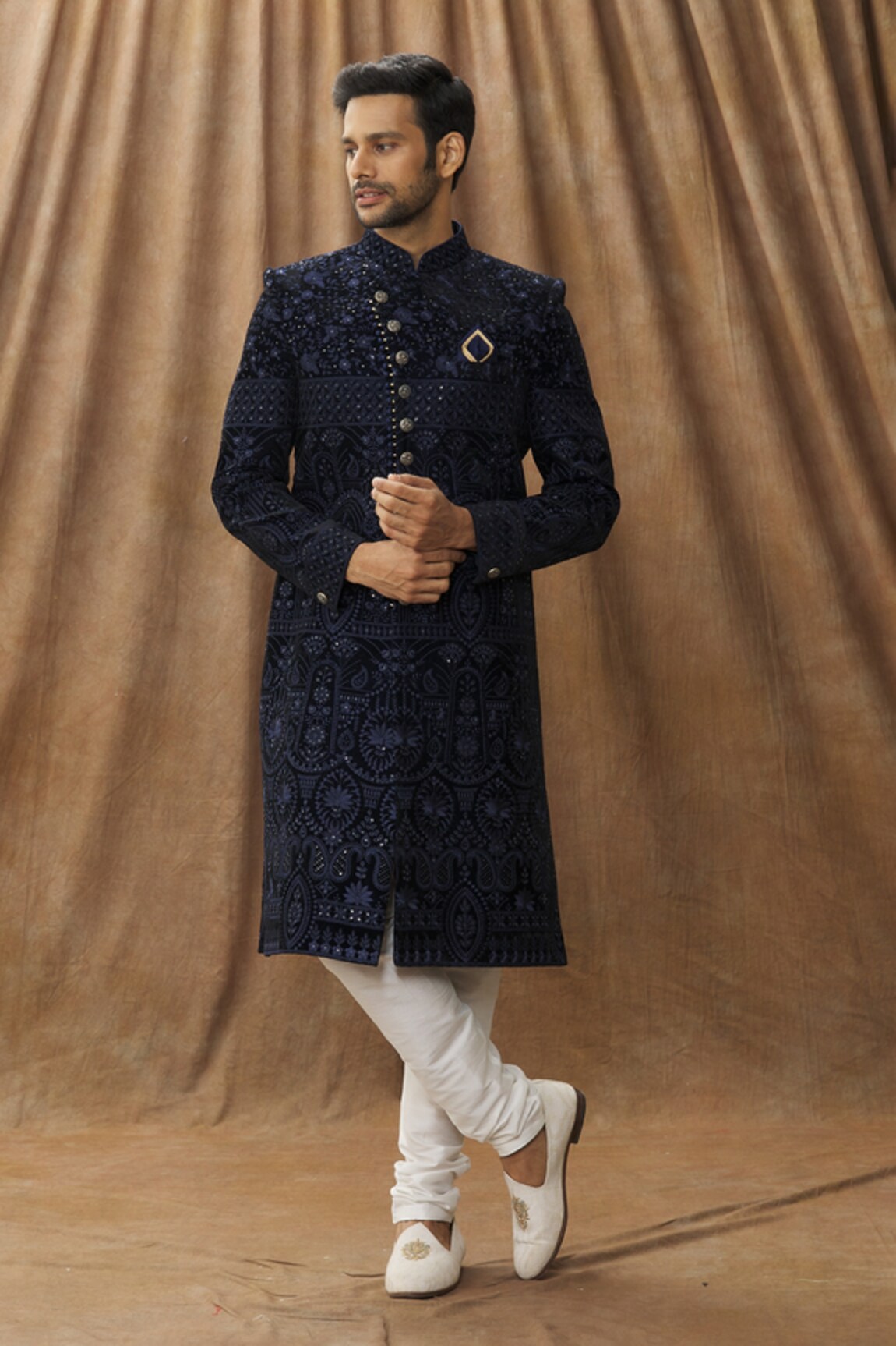 Arihant Rai Sinha Floral Embroidered Sherwani Set