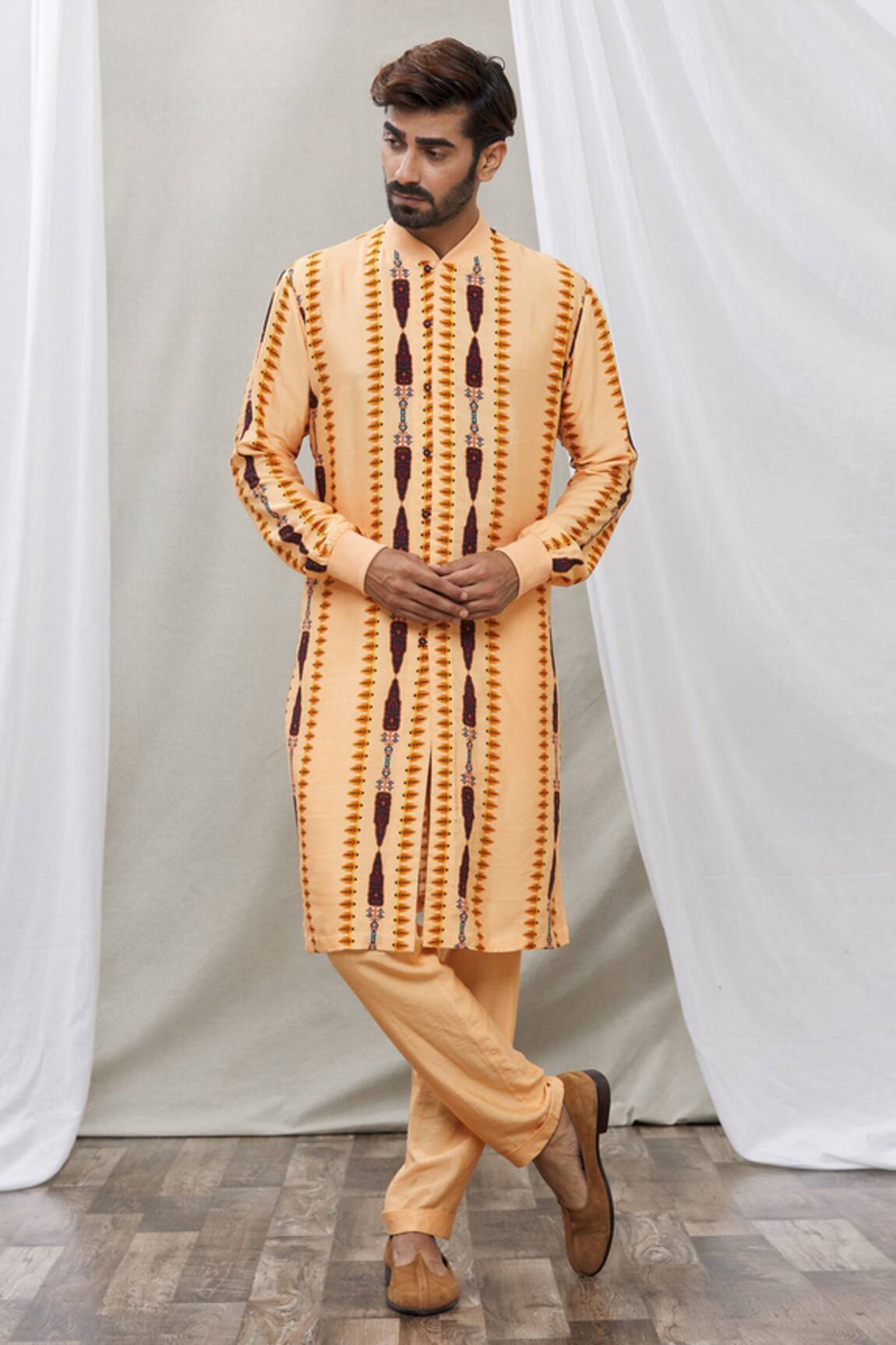 Ankur J Floral Print Kurta Set