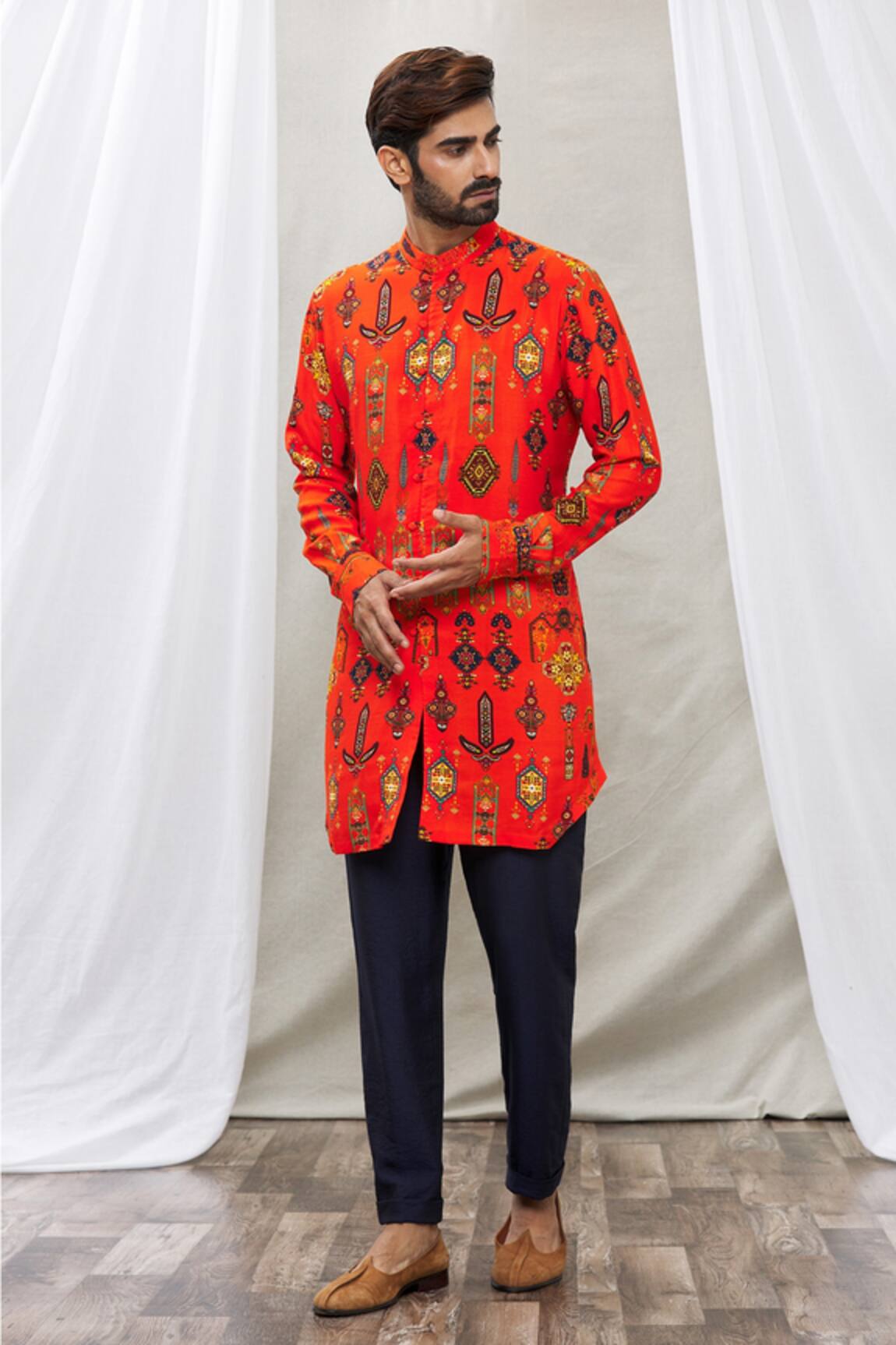 Ankur J Floral Print Kurta Set 