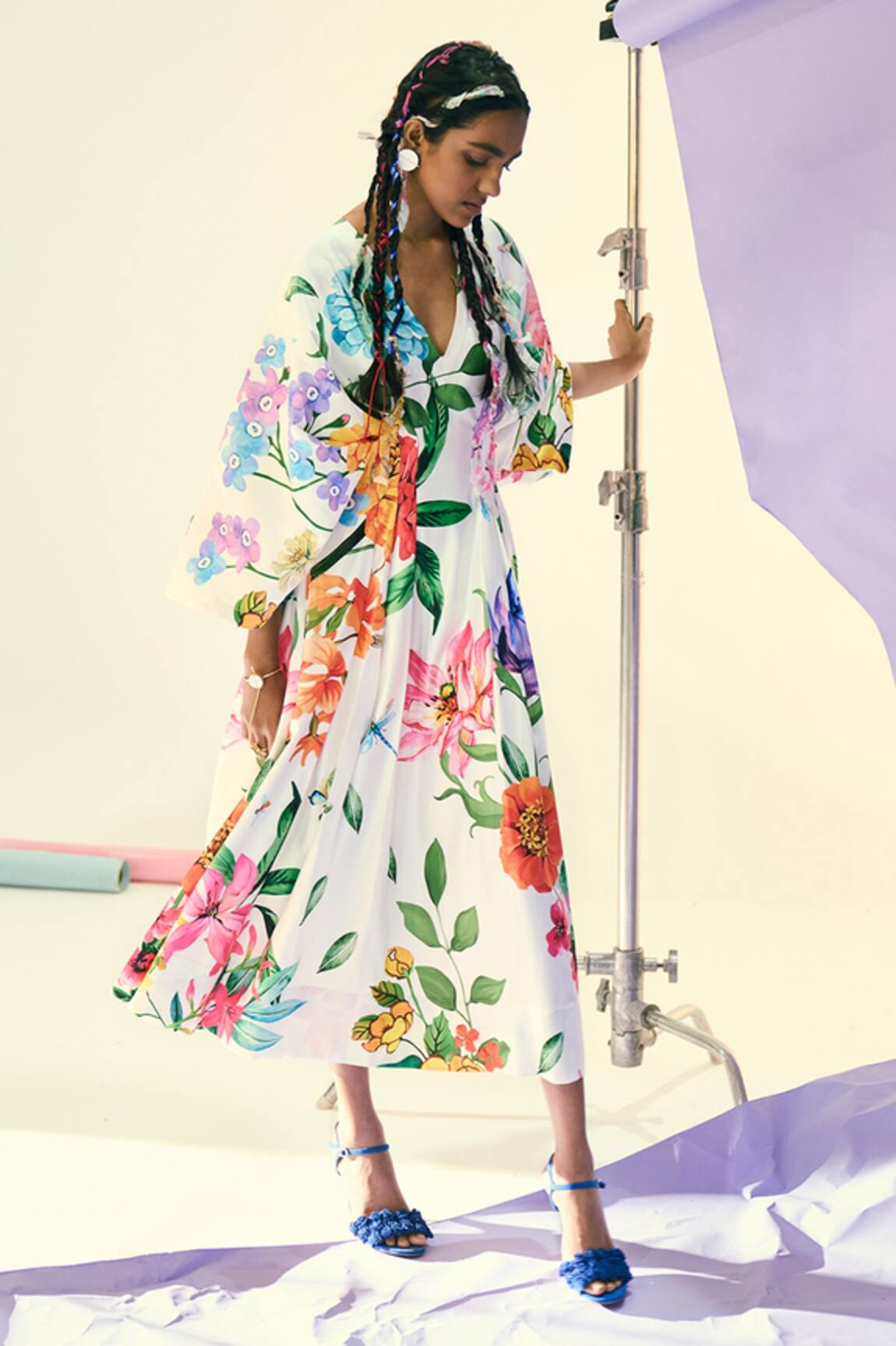 Limerick By Abirr N' Nanki Printed Draped Dress 