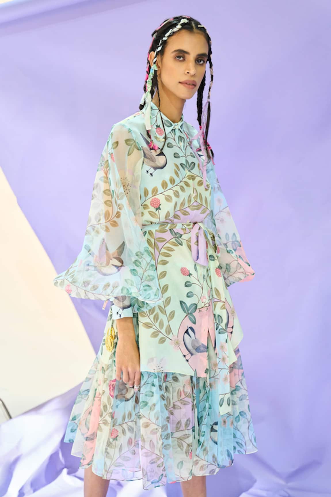 Limerick by Abirr N' Nanki Floral Print Puff Sleeve Shirt 