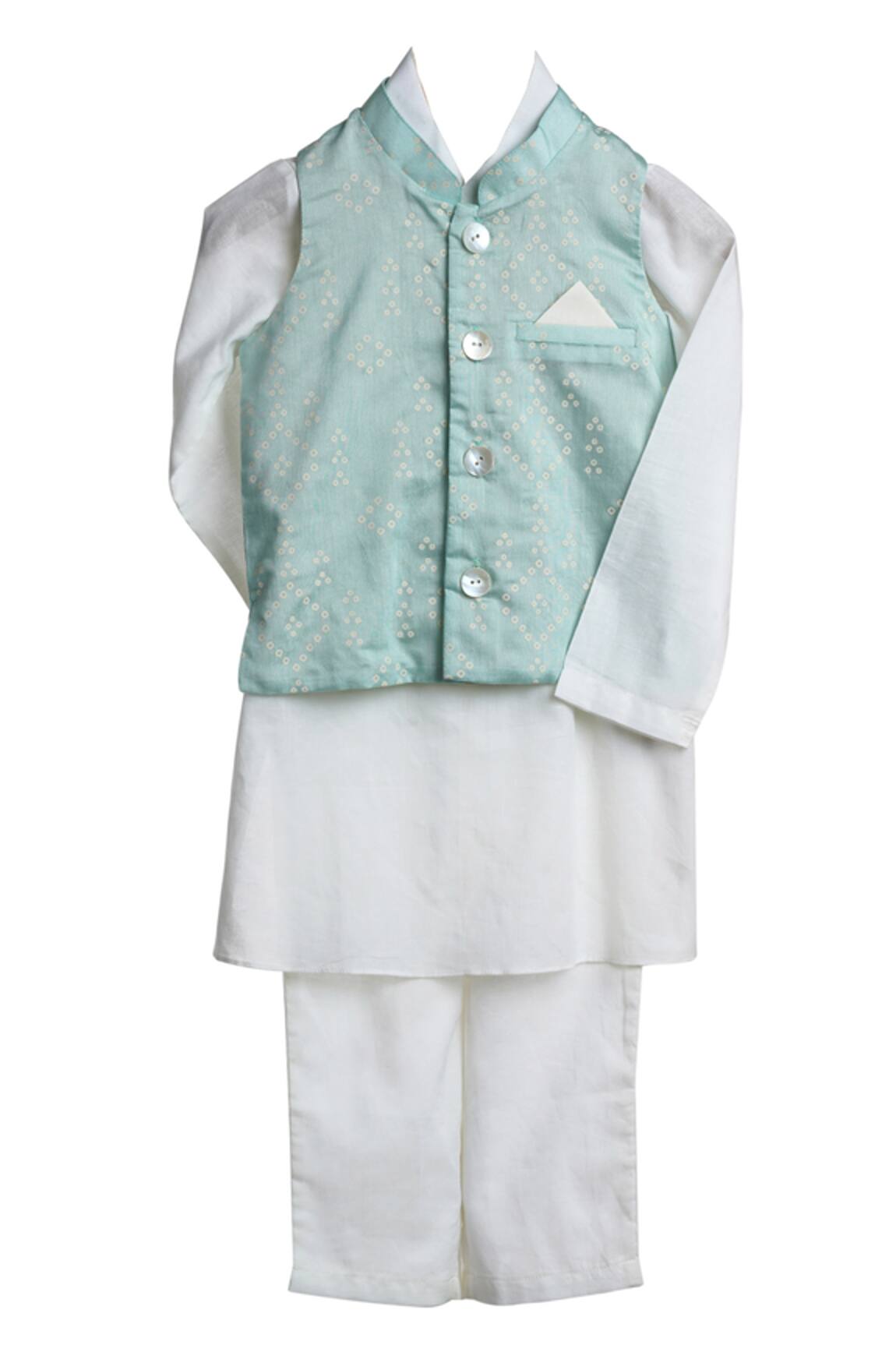 MI Dulce AN'YA Bandhani Print Kurta & Bundi Set