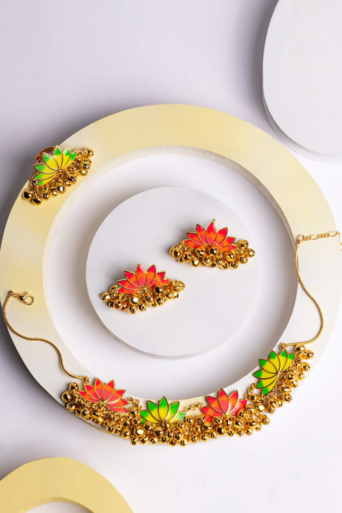 Aditi Bhatt Lotus Ghunghroo Choker Set