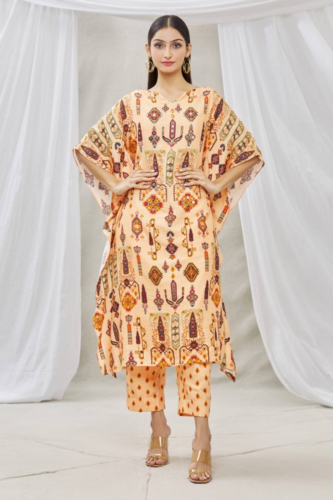 Ankur J Embellished Kaftan With Pant