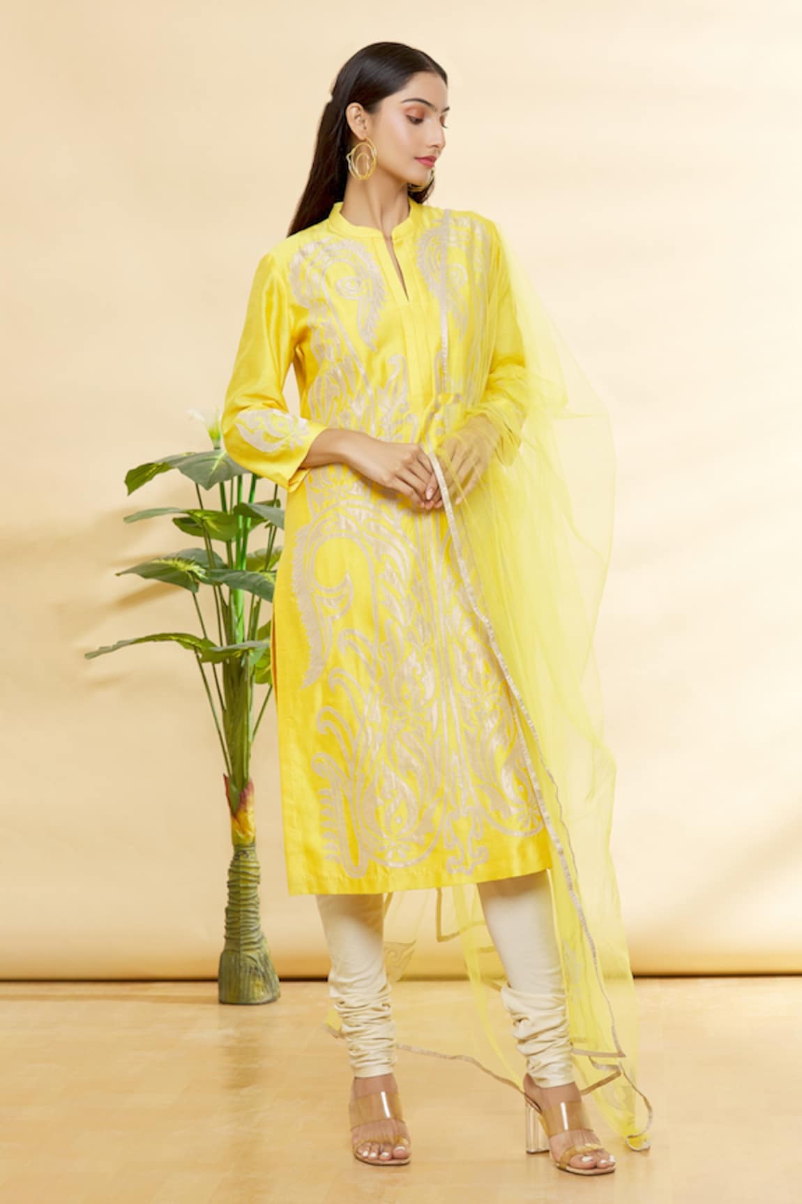 Rohini Bedi Chanderi Embroidered Kurta Set