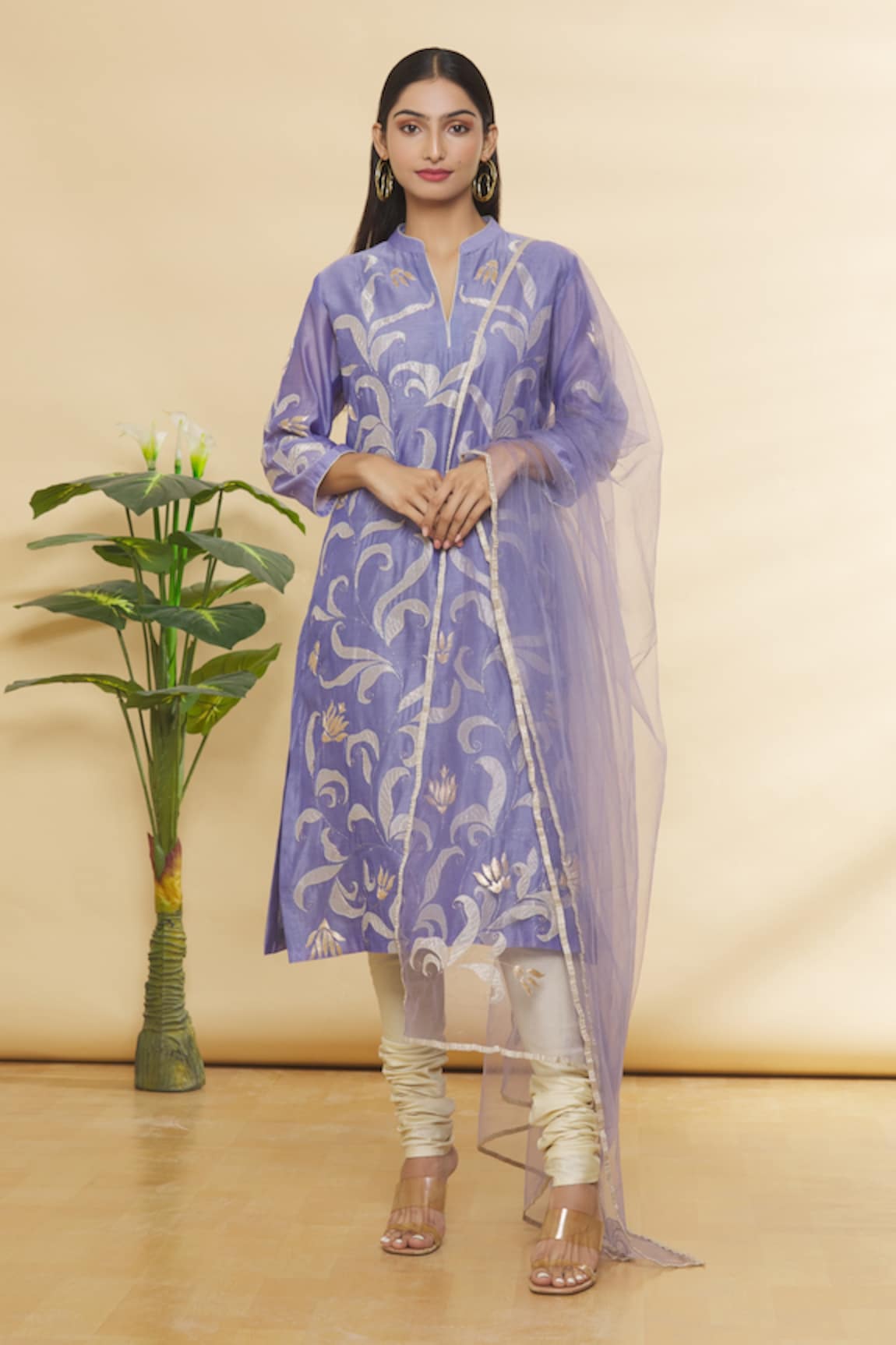 Rohini Bedi Chanderi Embroidered Kurta Set