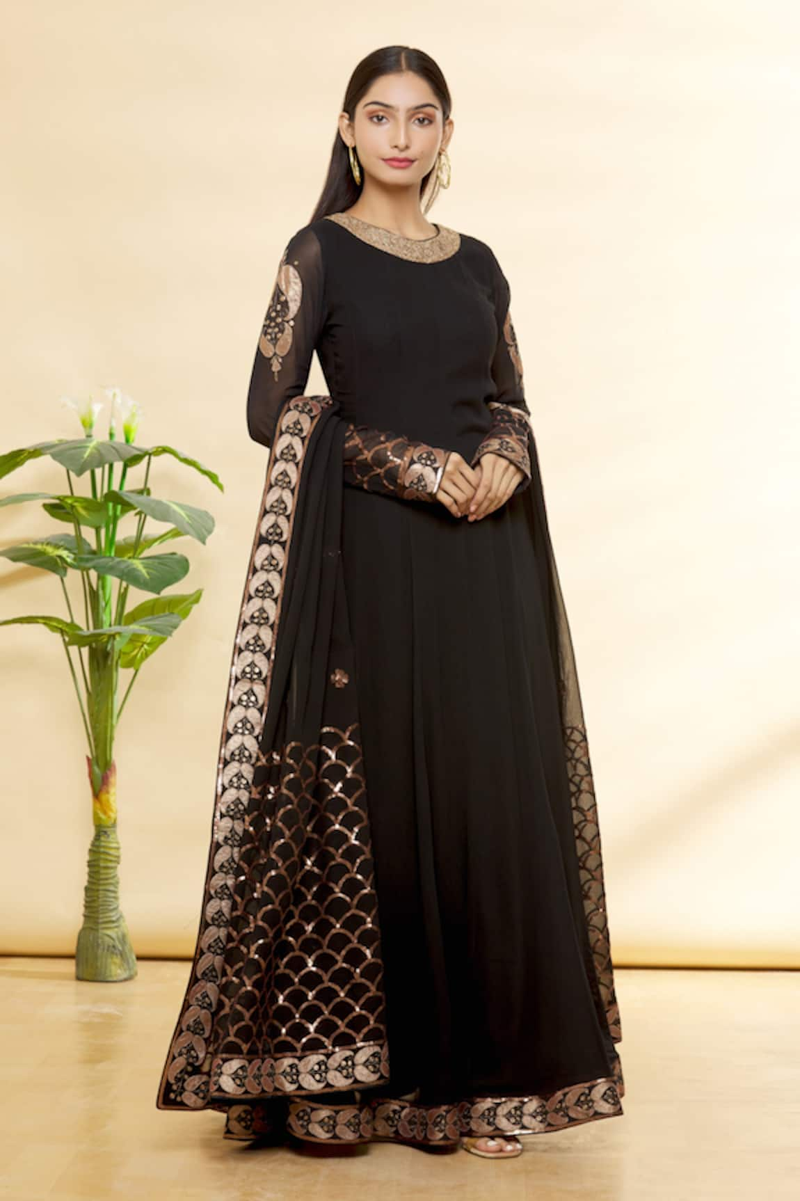 Rohini Bedi Silk Anarkali Set