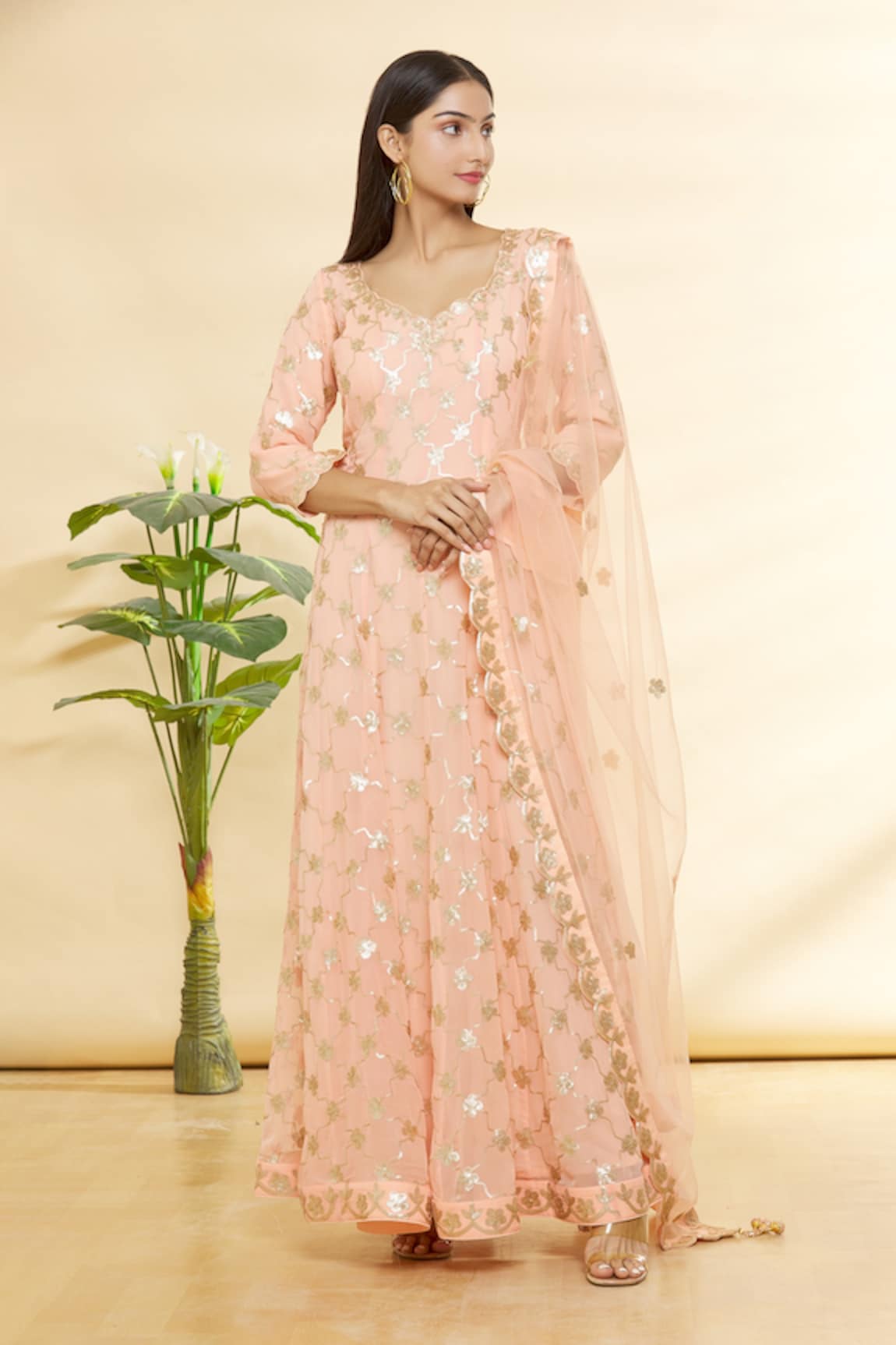 Rohini Bedi Embroidered Anarkali Set