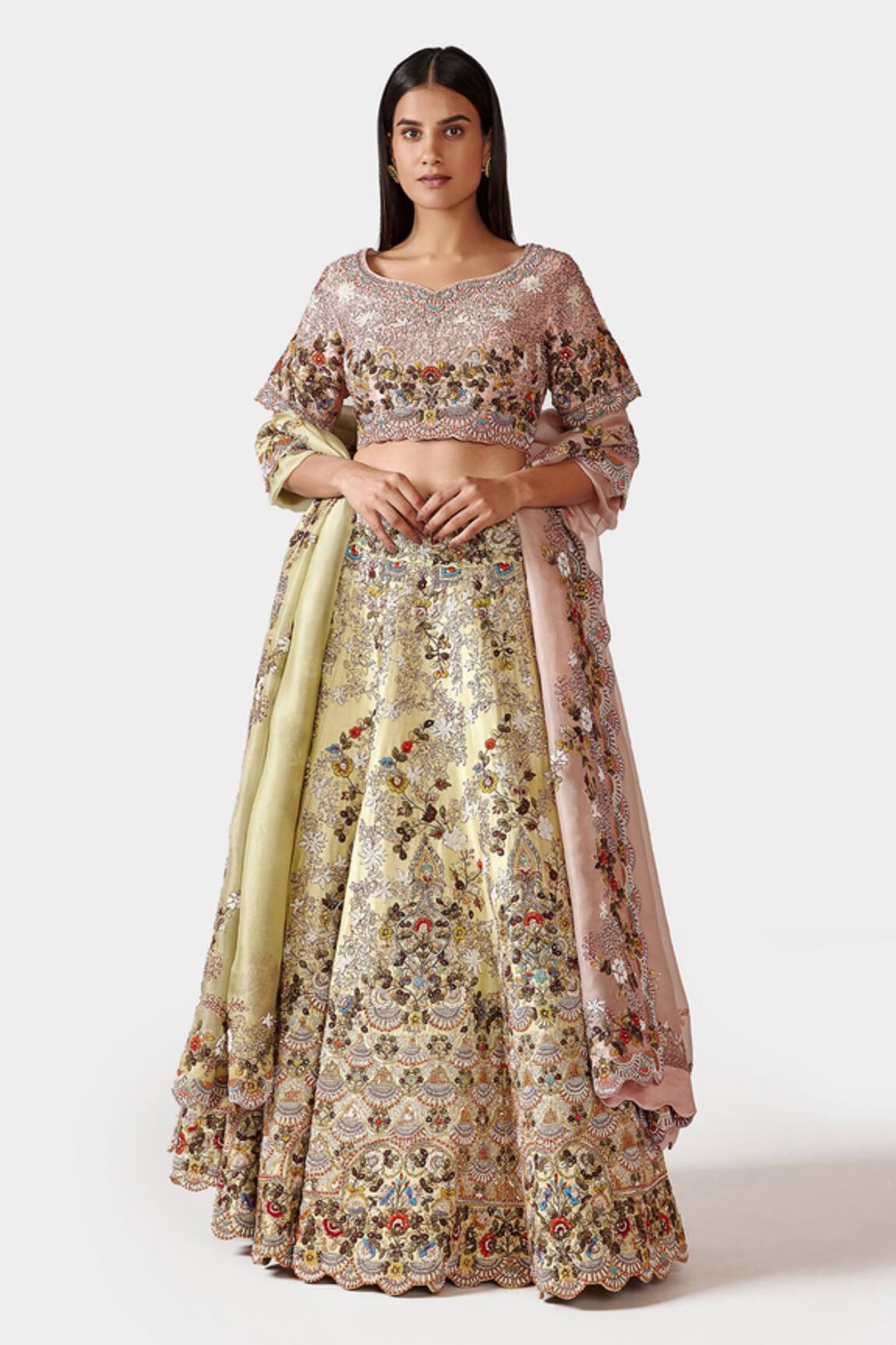 Swati Narula Gulnar Zardozi Embroidered Bridal Lehenga Set 