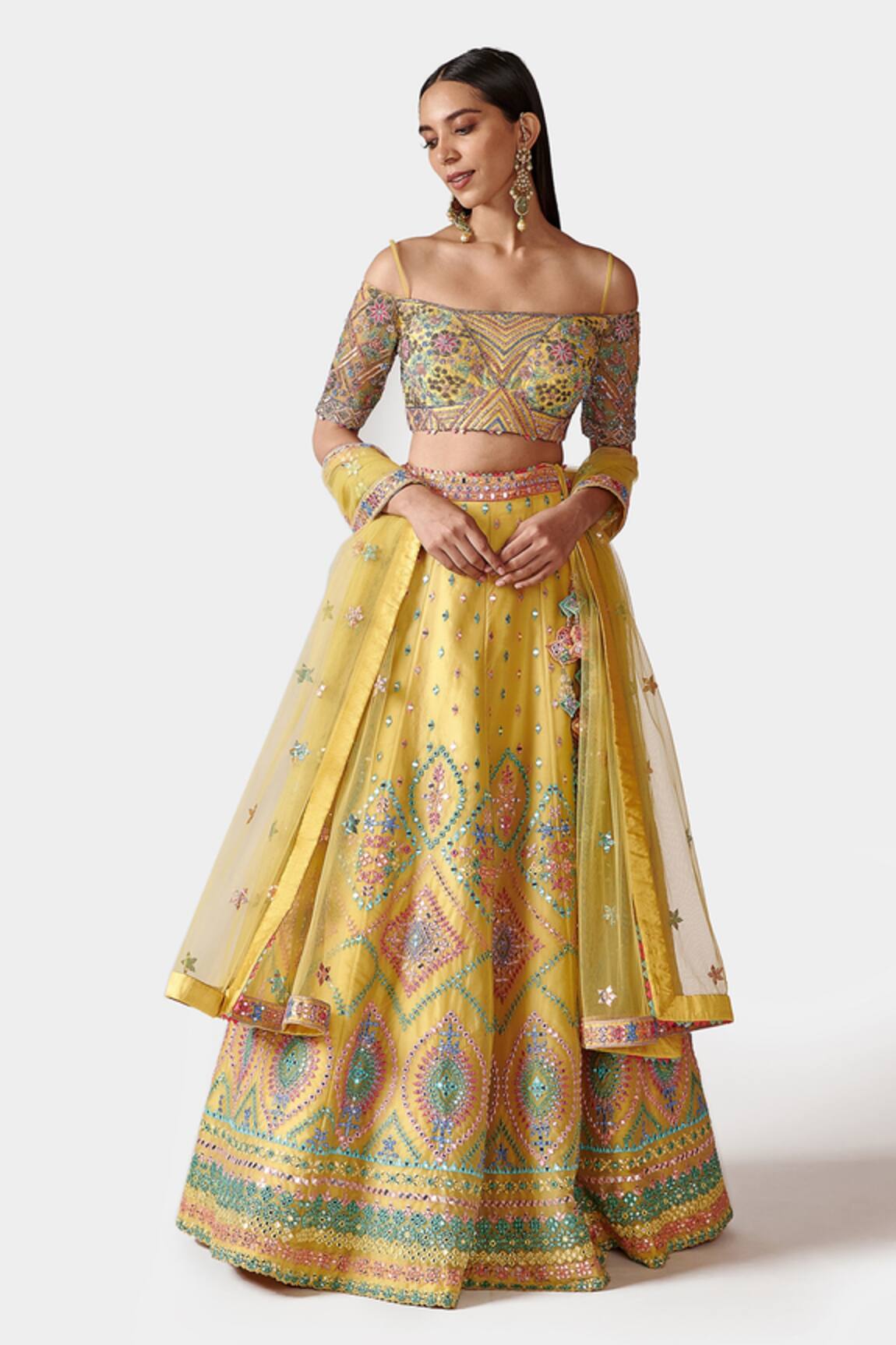 Swati Narula Humaida Mirror Work Lehenga Set 