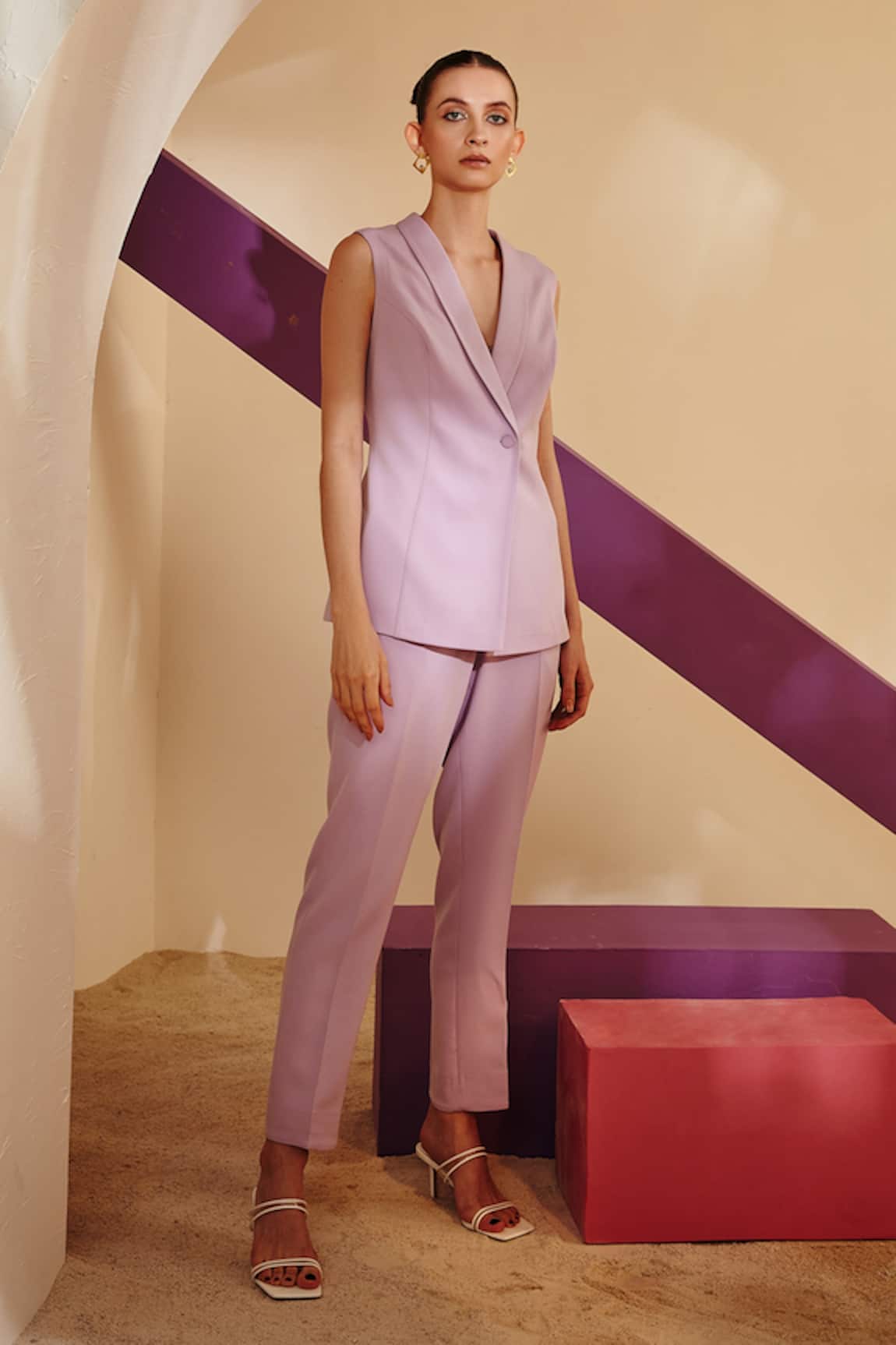 Zosia Lapel Collar Blazer & Pant Set 