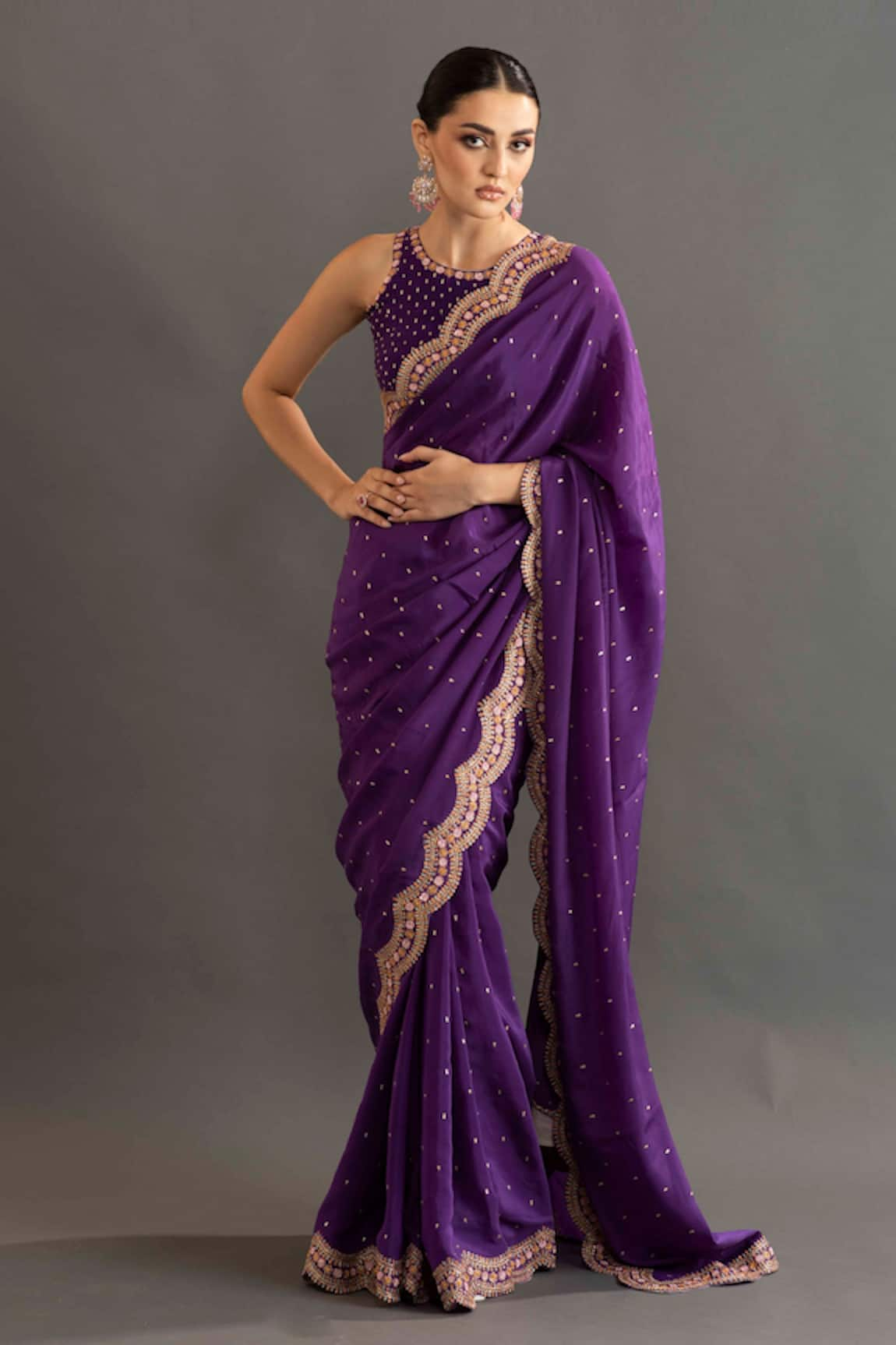 Kavitha Gutta Gia Embroidered Saree With Blouse