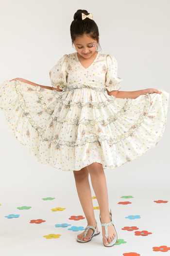 Littleens Tawny Cascade Tiered Dress 