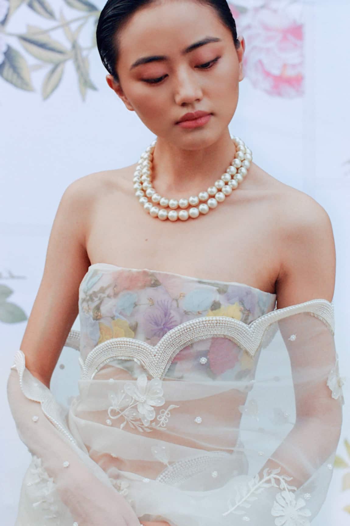 Archana Rao Floral Embellished Bustier