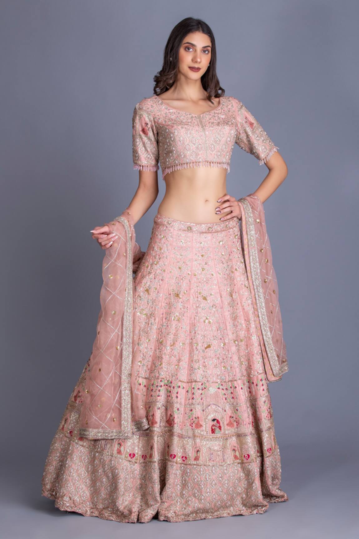 House Of Tushaom Embroidered Bridal Lehenga Set