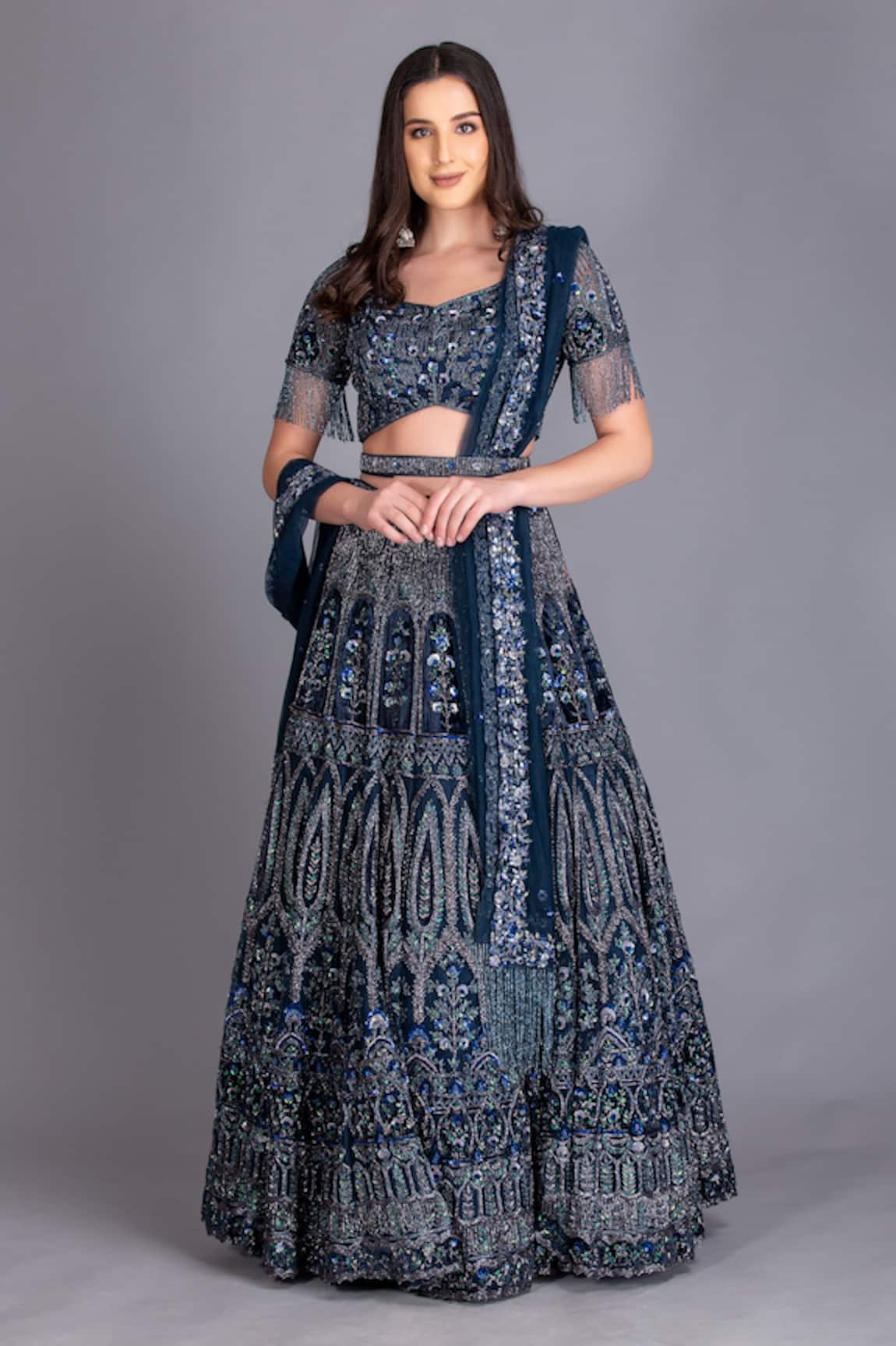 House Of Tushaom Embroidered Bridal Lehenga Set