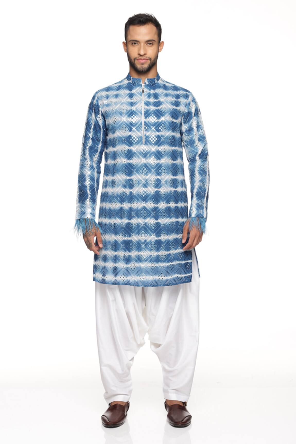 Paresh Lamba Mirror Embroidered Kurta Set