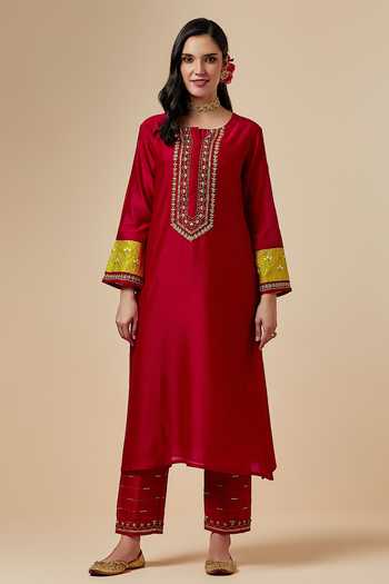 Anantaa By Roohi Silk Chanderi Kurta 