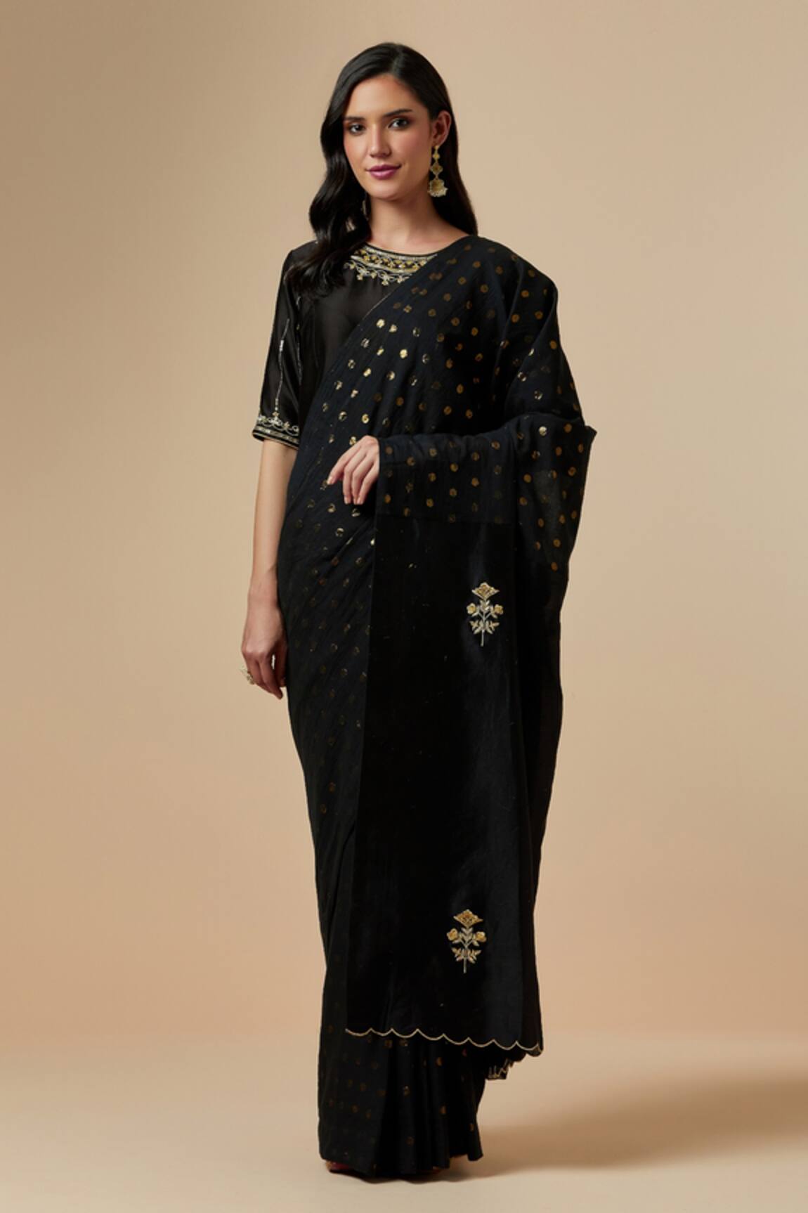 Anantaa by Roohi Cotton Polka Dot Saree