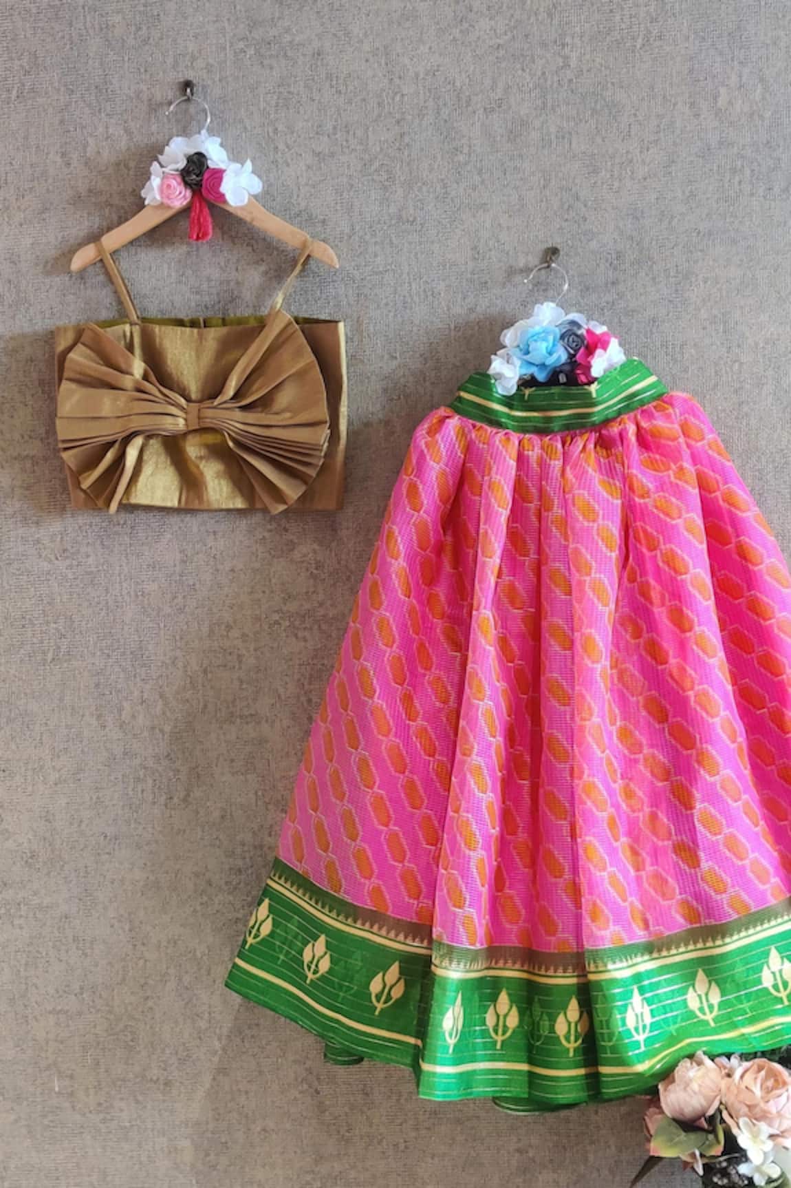 Little Secrets Printed Skirt & Bow Top Set