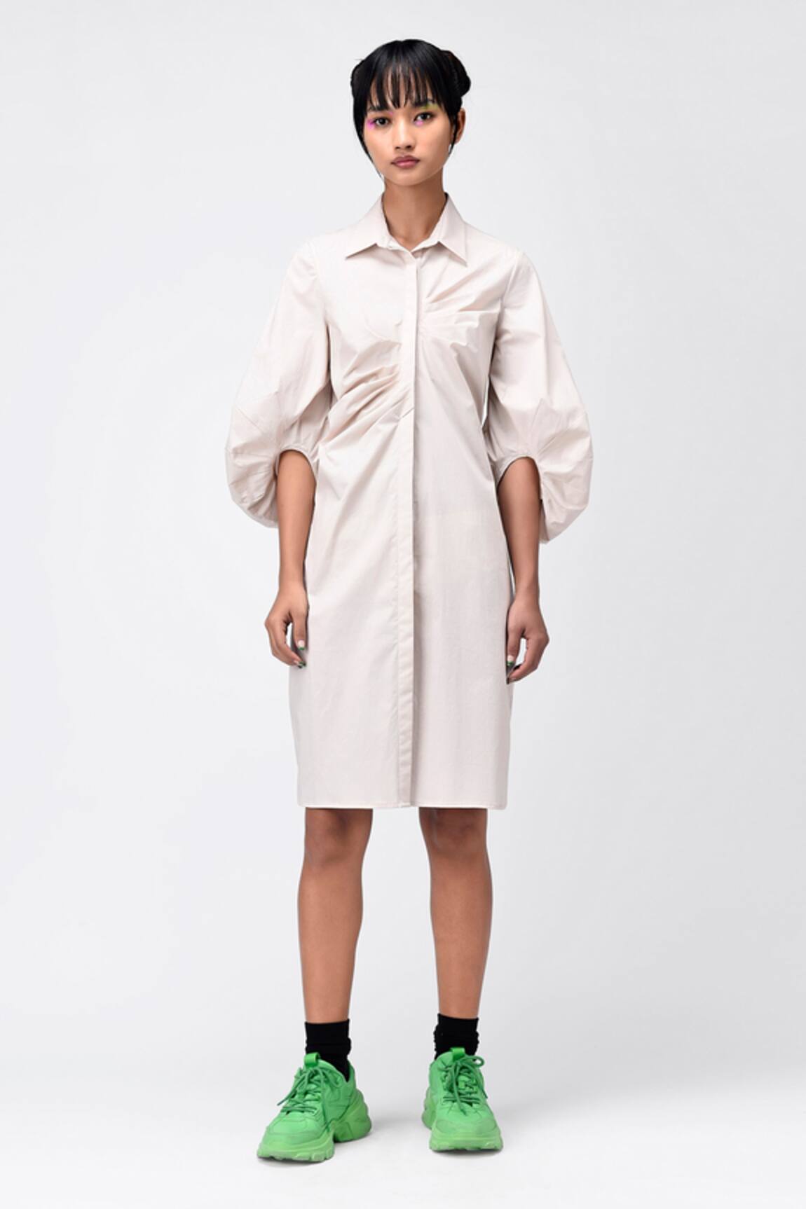 Genes Lecoanet Hemant Balloon Sleeve Shirt Dress