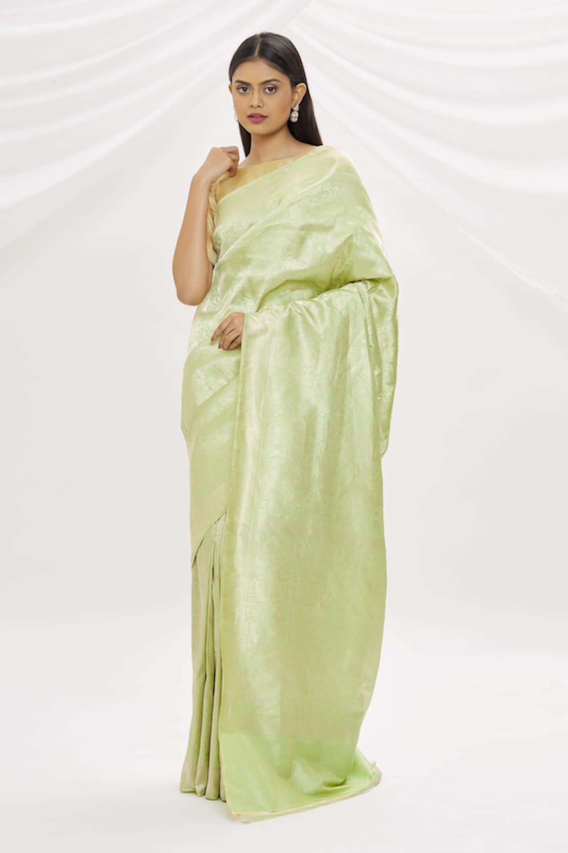 Resa by Ushnakmals Katan Silk Shikargah Saree