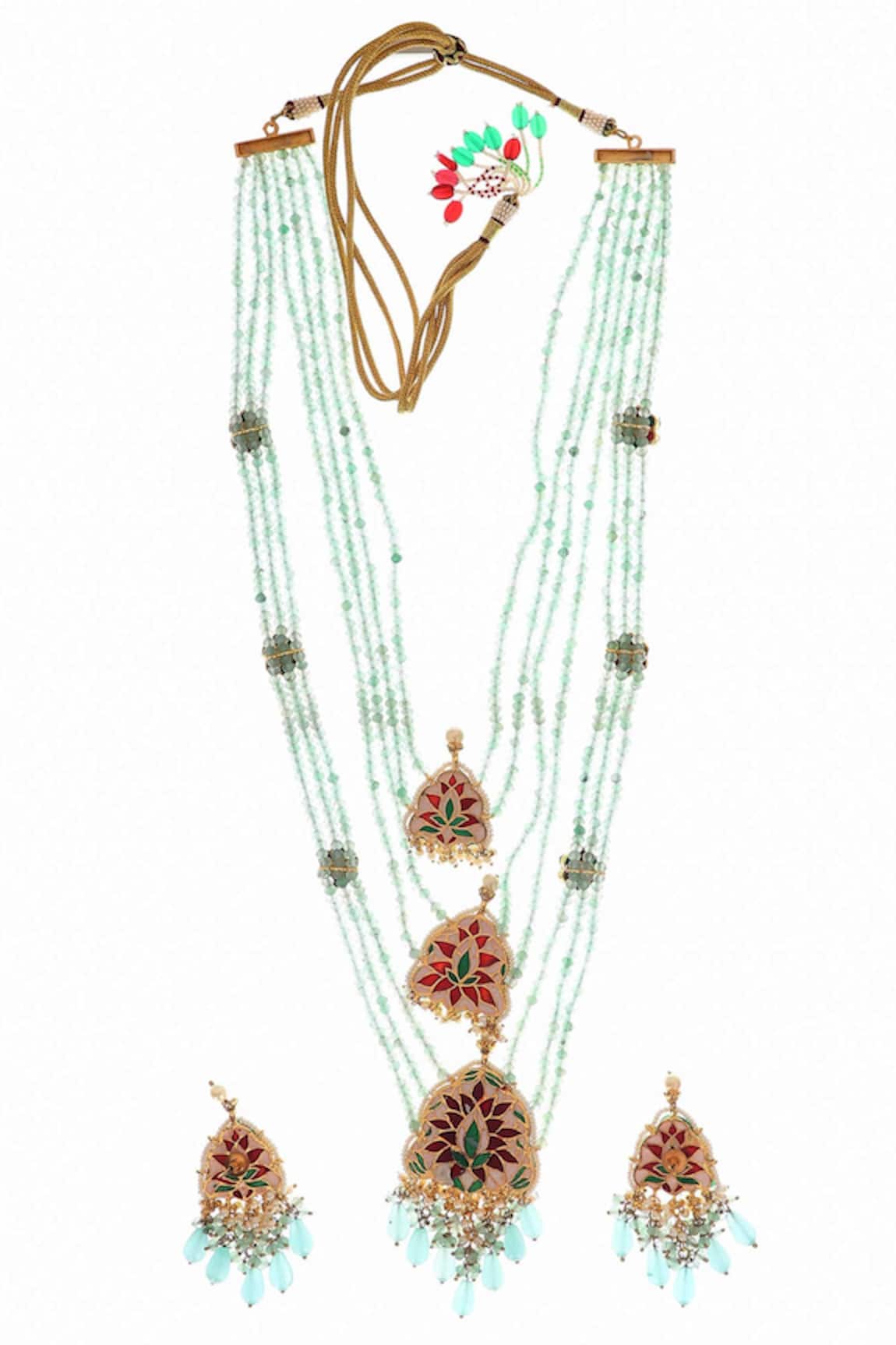 Auraa Trends Multi Layered Long Necklace Set 