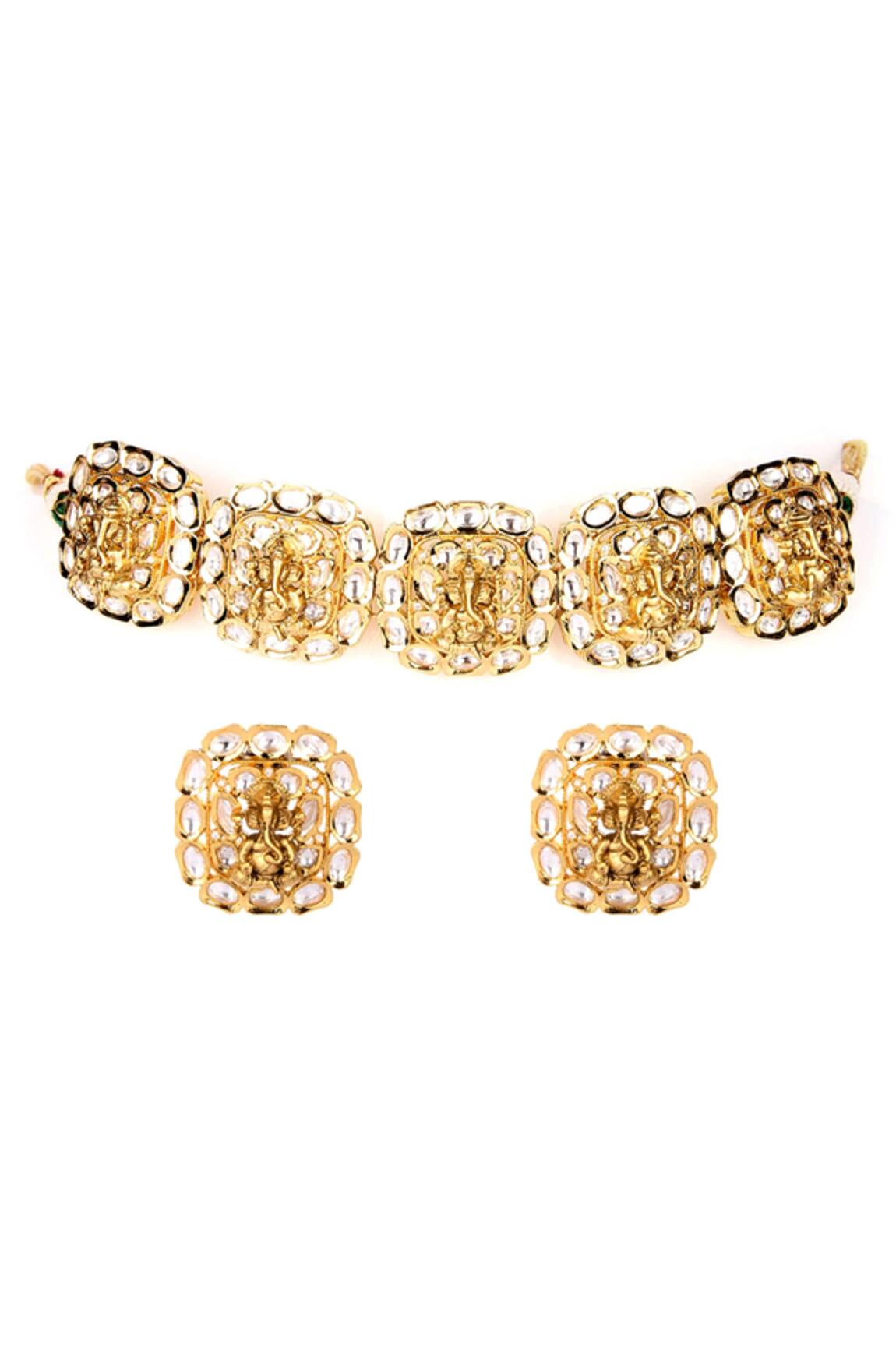 Auraa Trends Temple Choker Set 