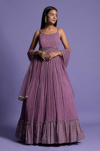 Two Sisters By Gyans Mirror Embroidered Anarkali With Dupatta 