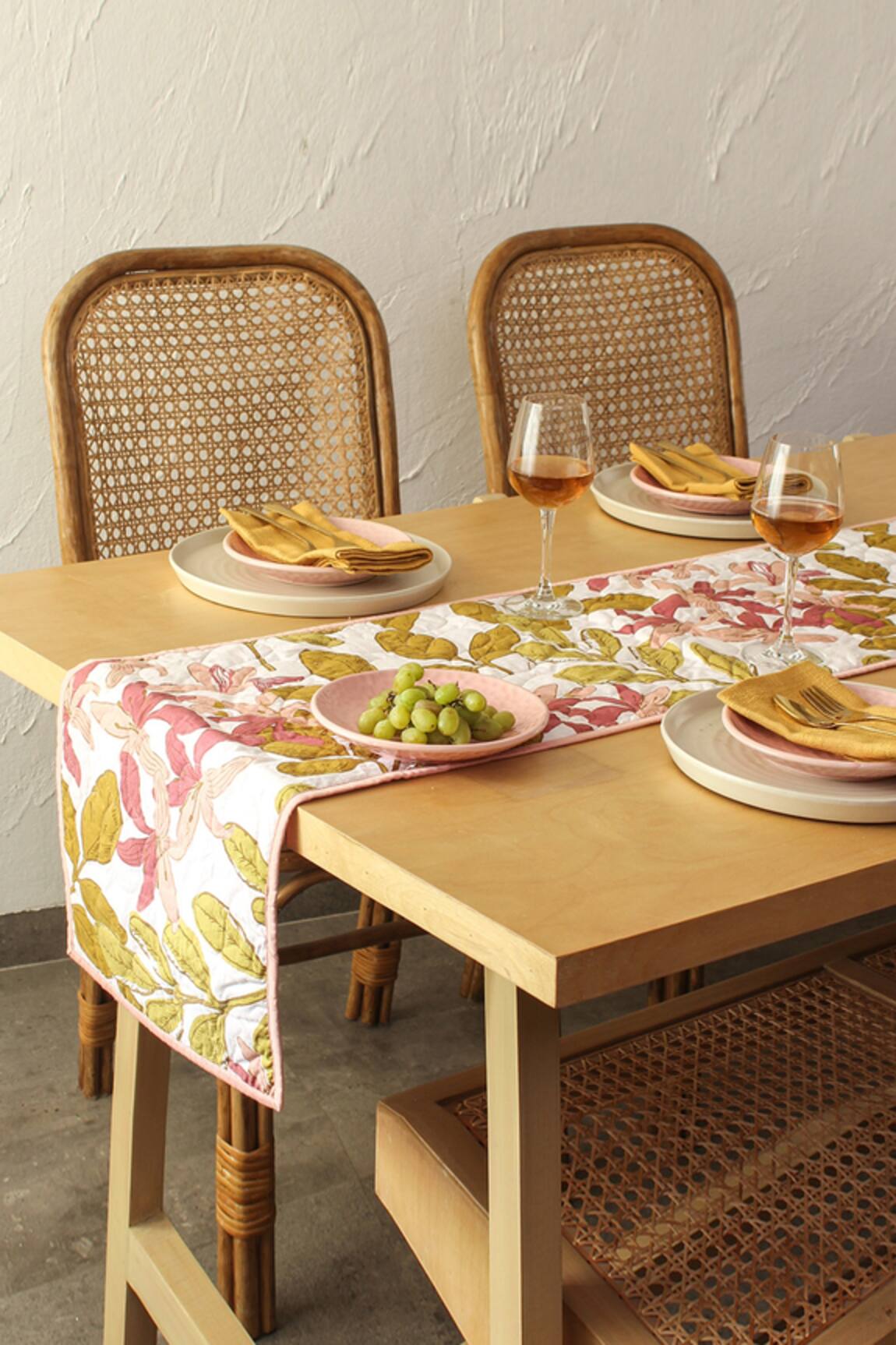 House This Senjana Floral Print Table Runner